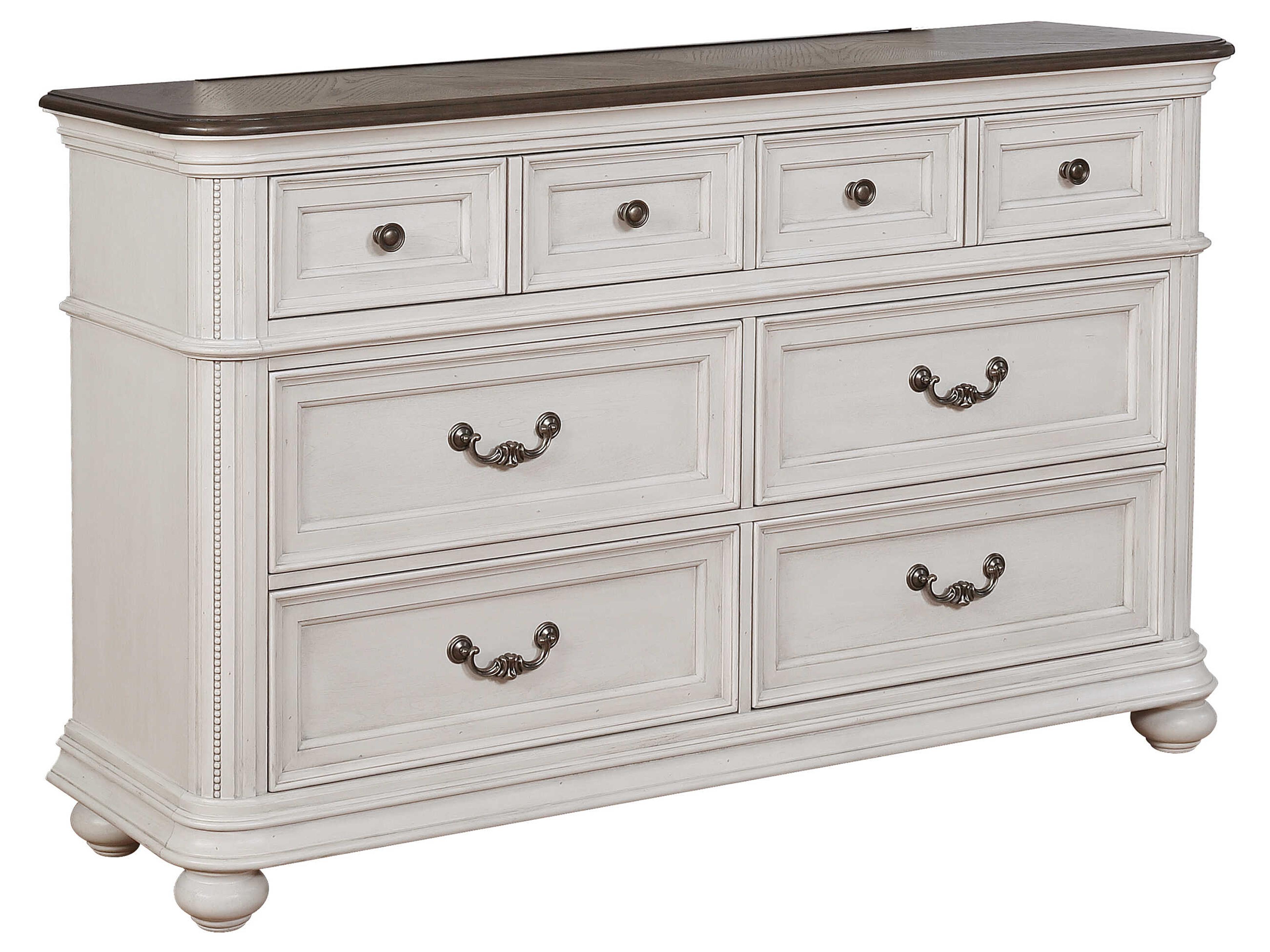 6-Drawers Birch Wood Double Dresser