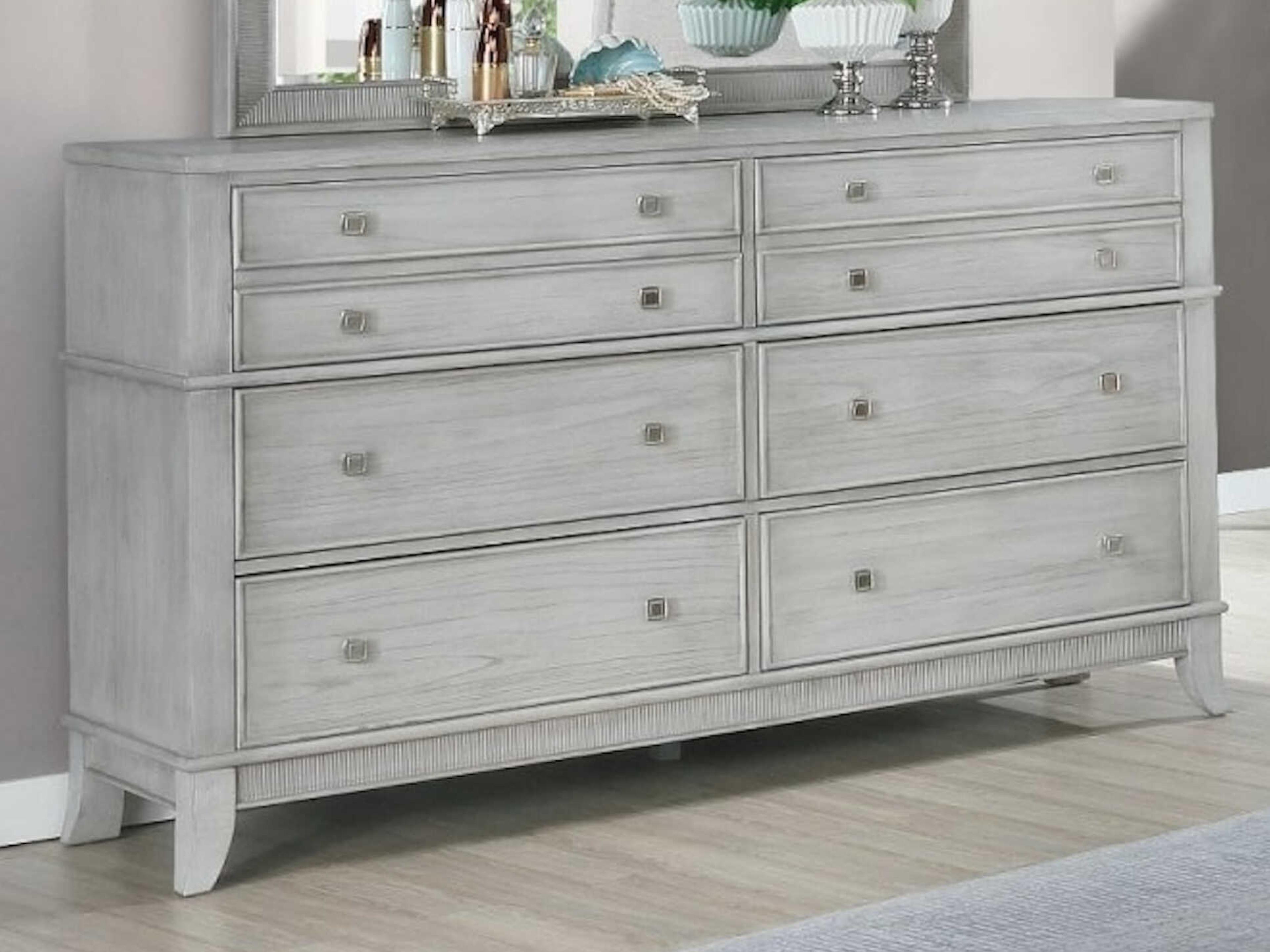 Avalon Furniture 6-Drawers Gray Mindi Wood Double Dresser