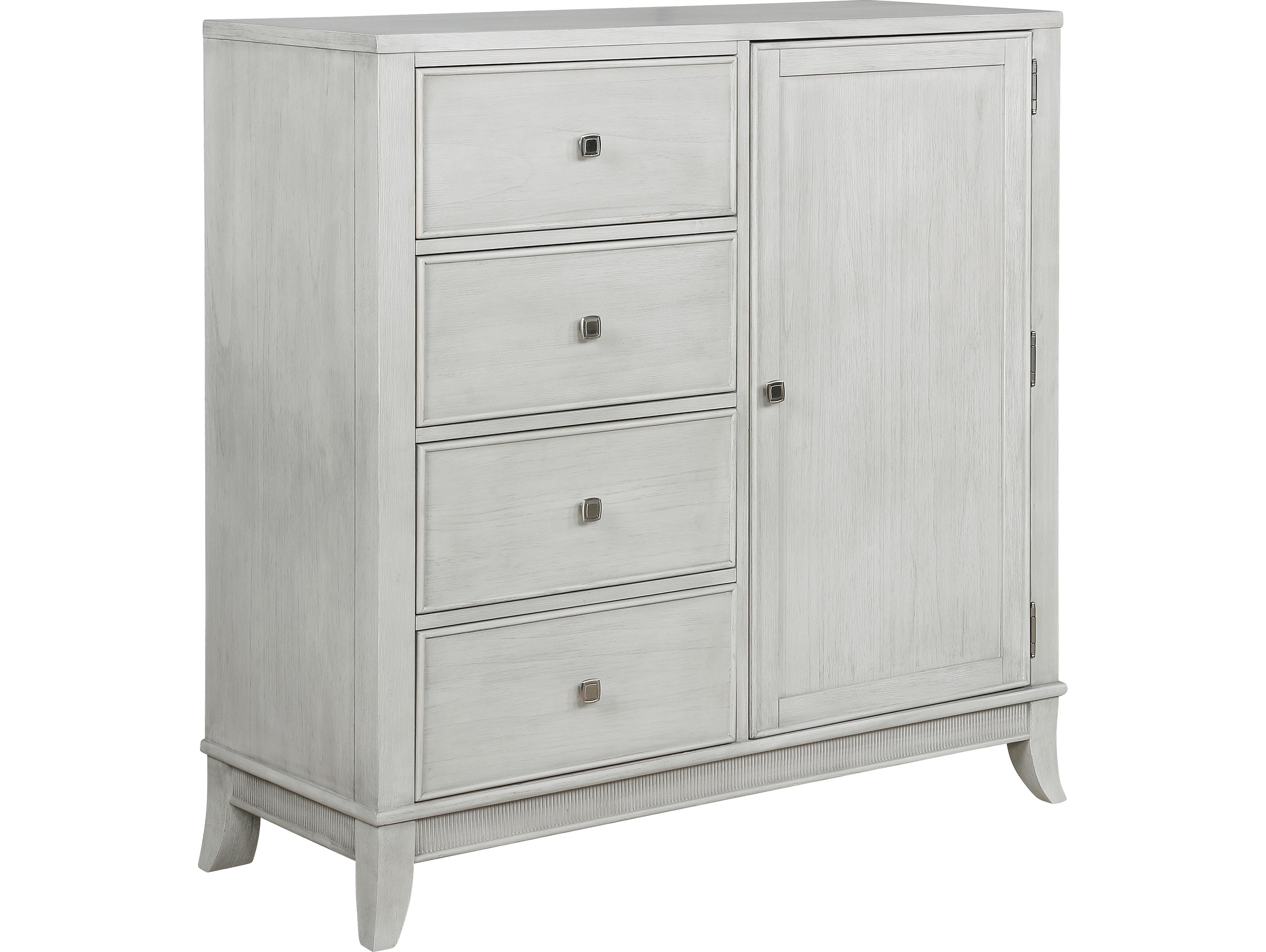 Avalon Furniture White Mindi Wood Accent Chest