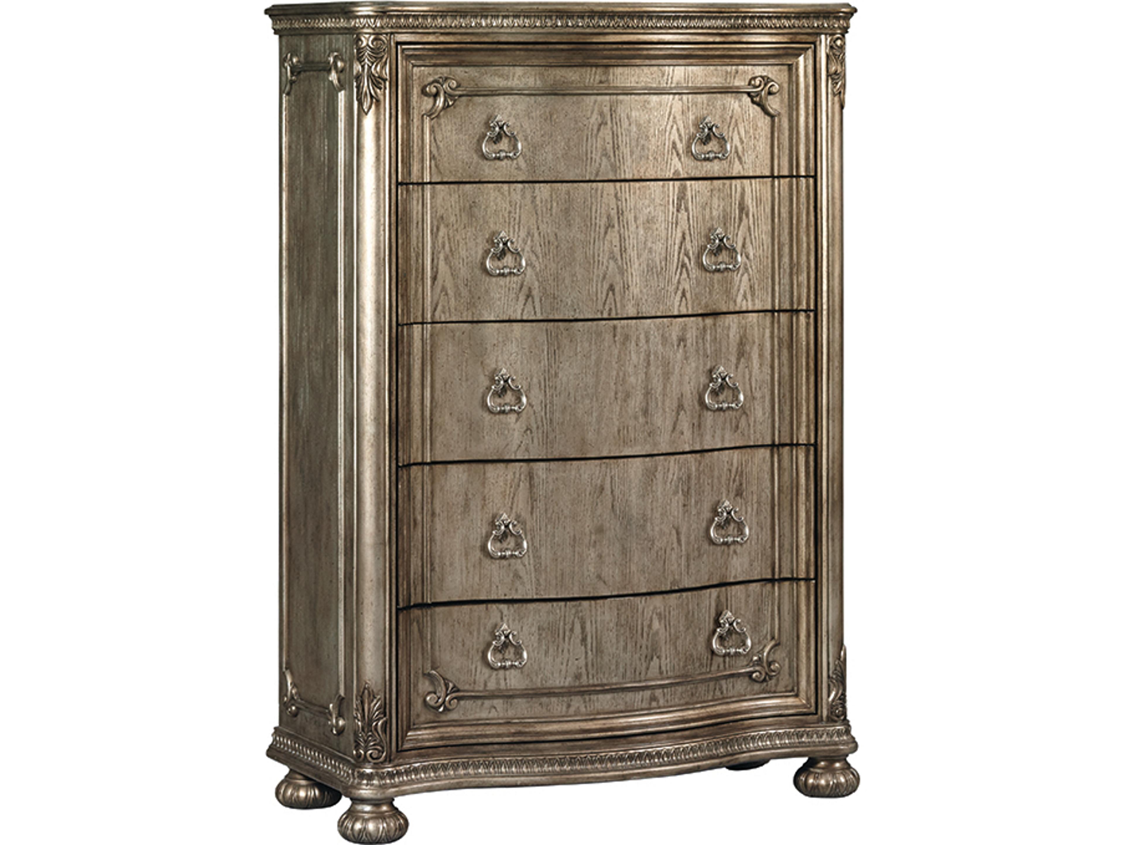 Translucent Platinum Bronze Rubberwood Accent Chest