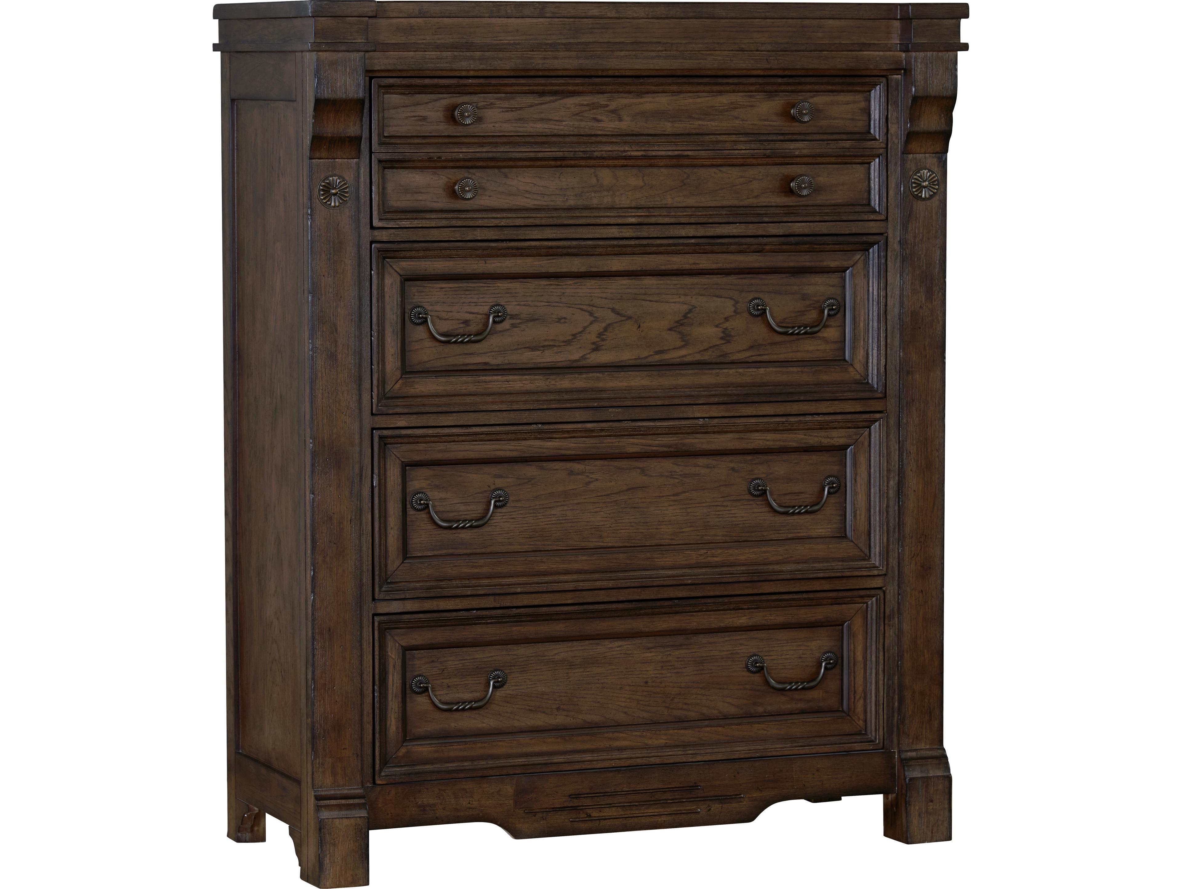 Avalon Furniture Warm Brown Oak Rubberwood Accent Chest