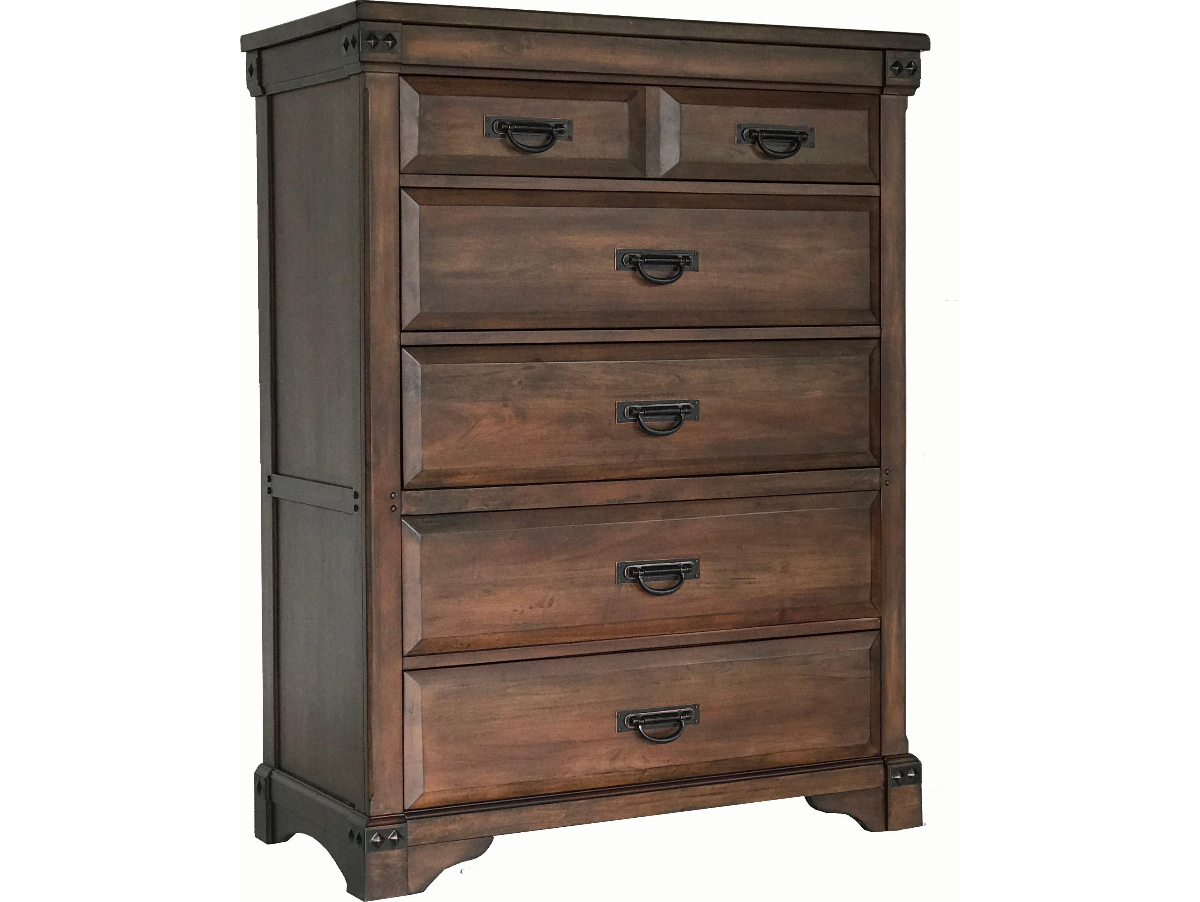 Avalon Furniture Brushed Toasted Brown Mahogany Wood Accent Chest