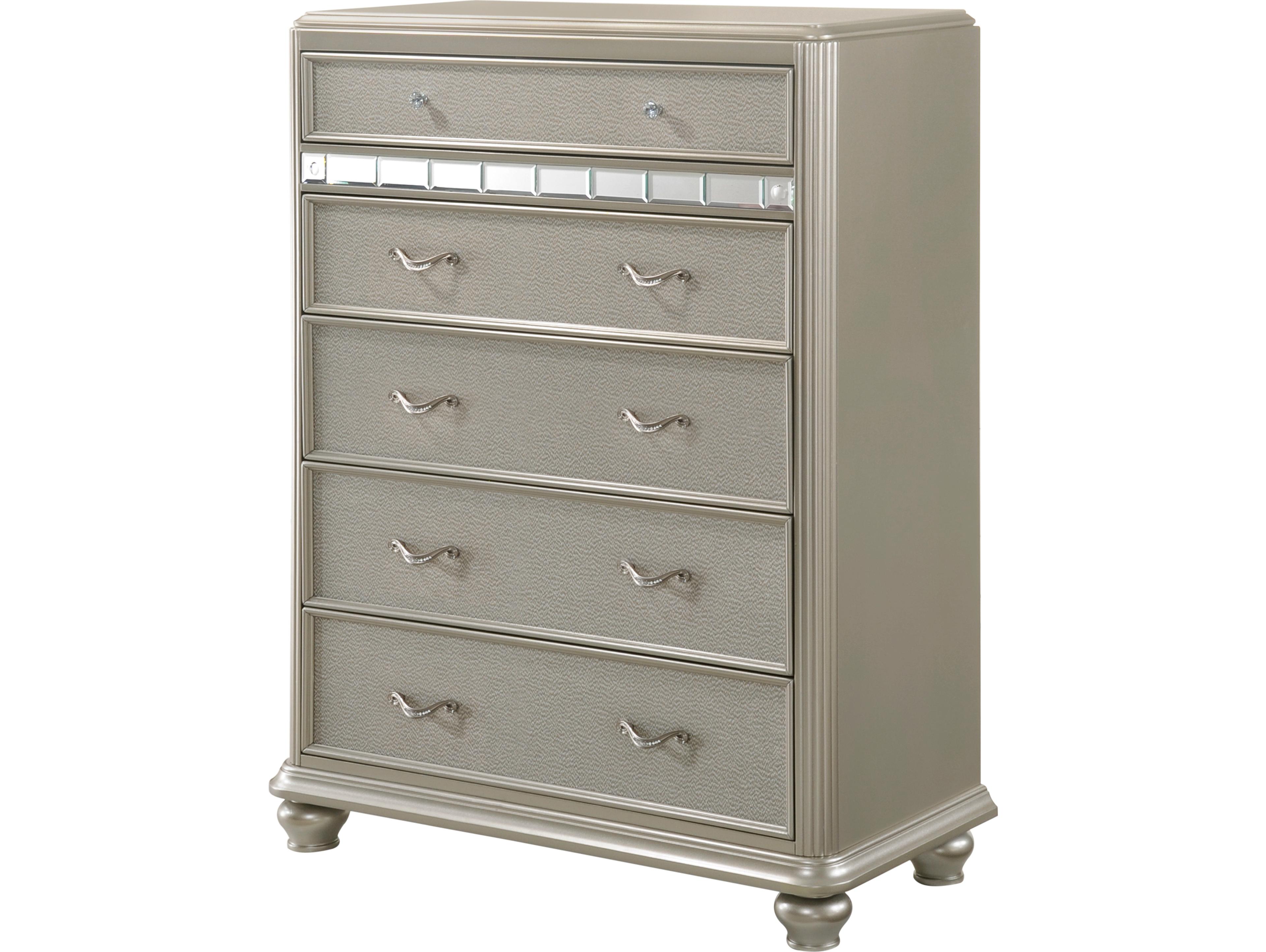 Avalon Furniture Silver Hardwood Accent Chest
