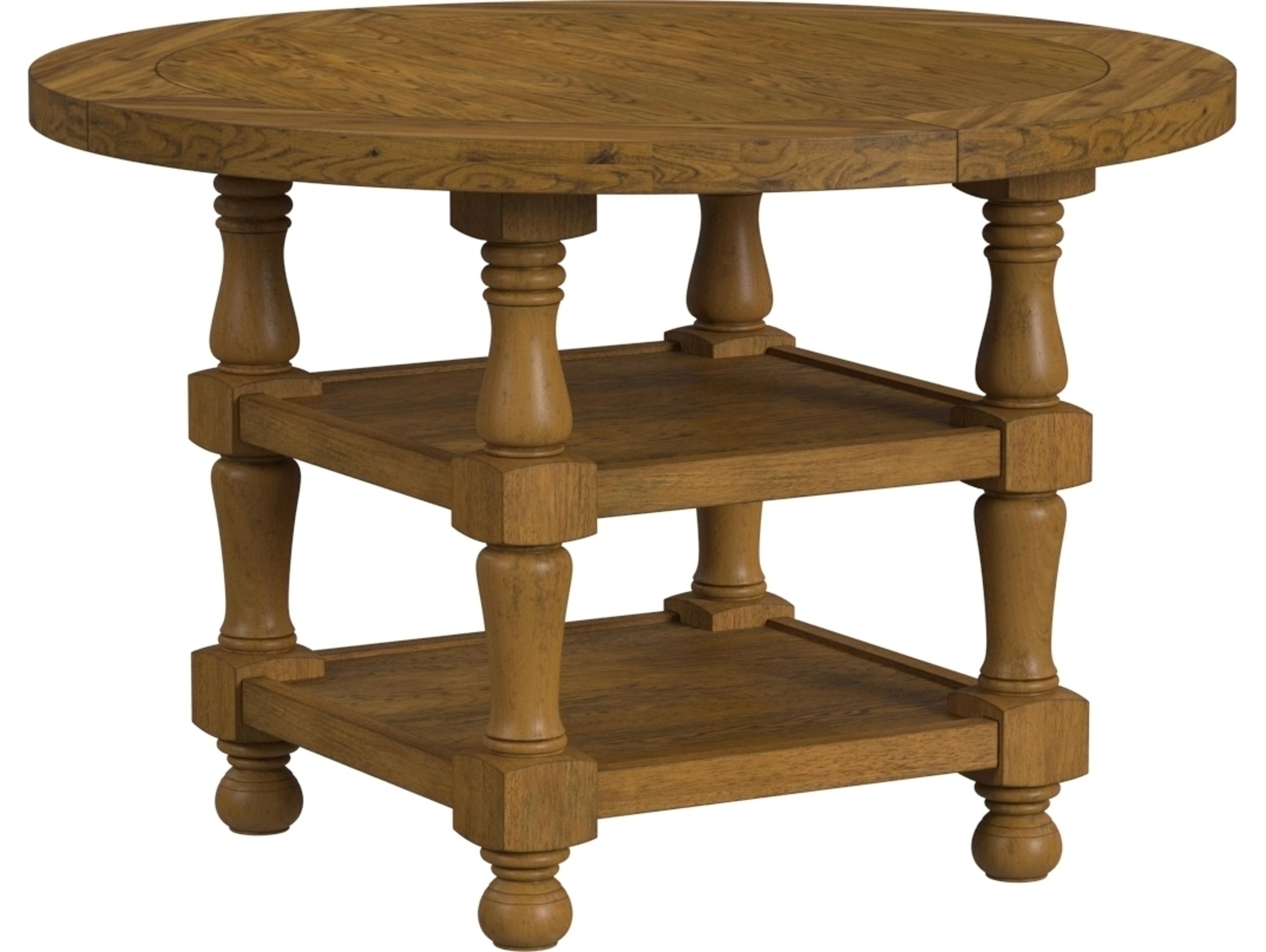 Avalon Furniture Round Wood Brown Dining Table