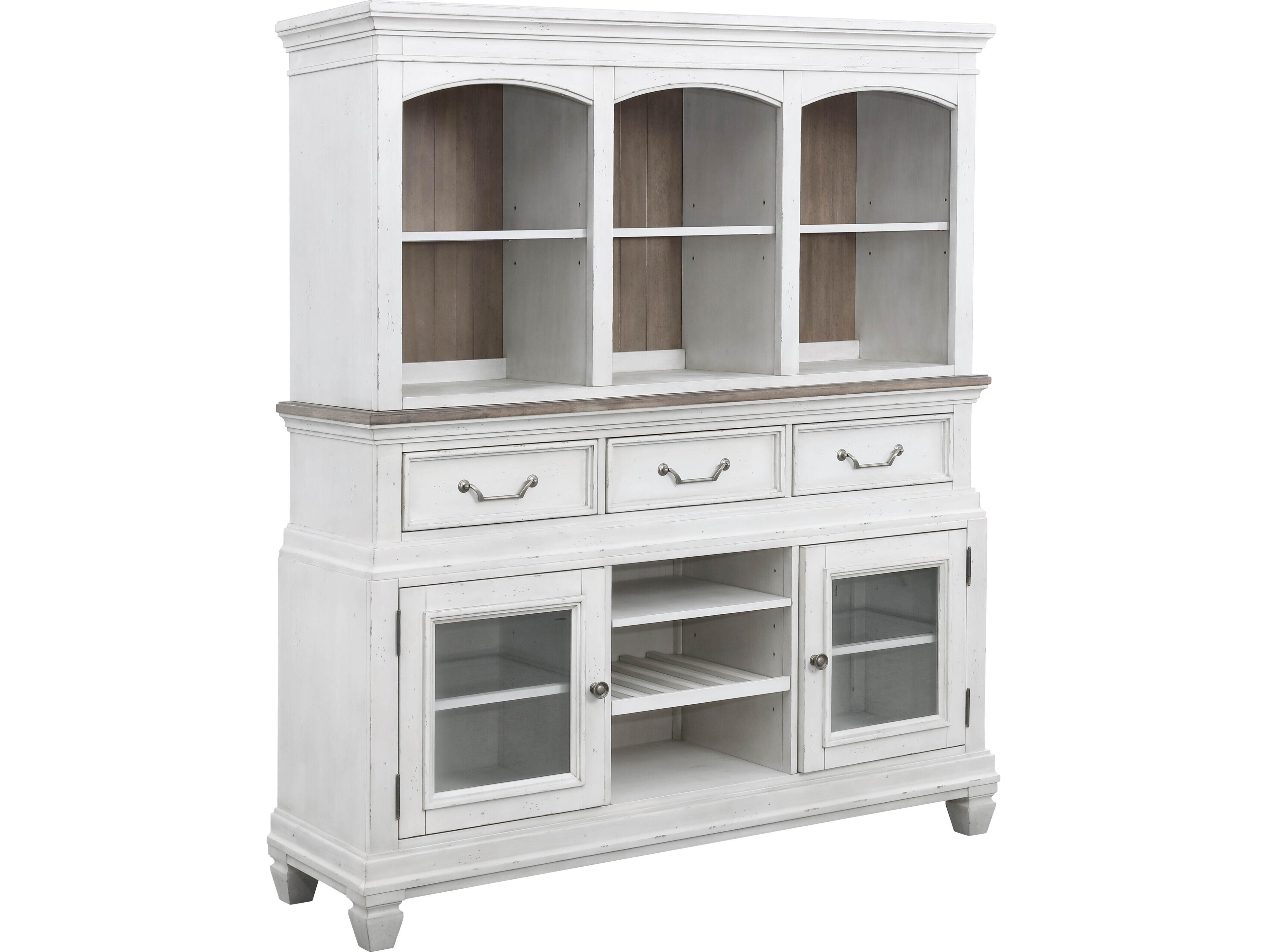 Avalon Furniture Distressed White Hutch