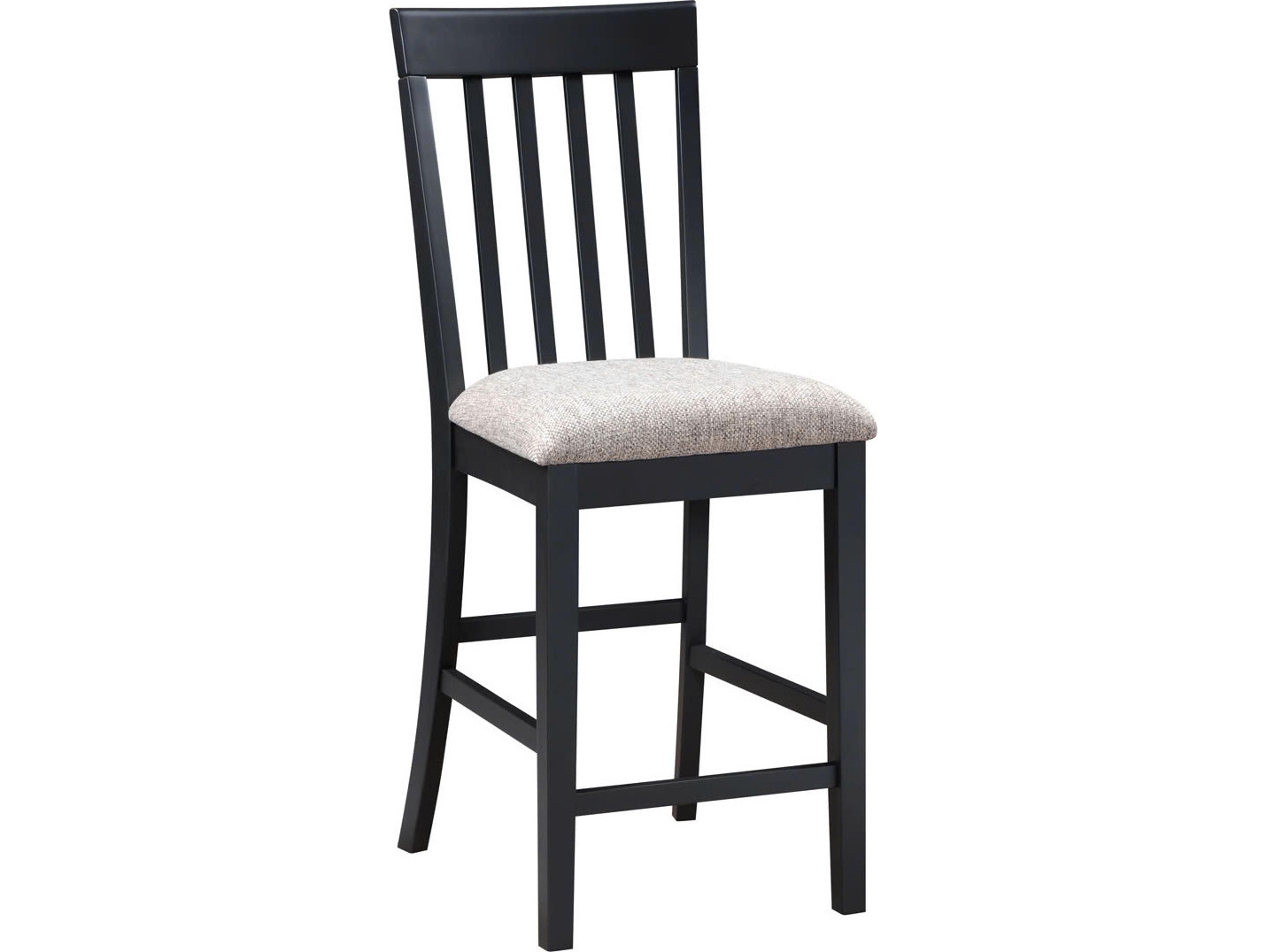Avalon Furniture Black Upholstered Counter Stool
