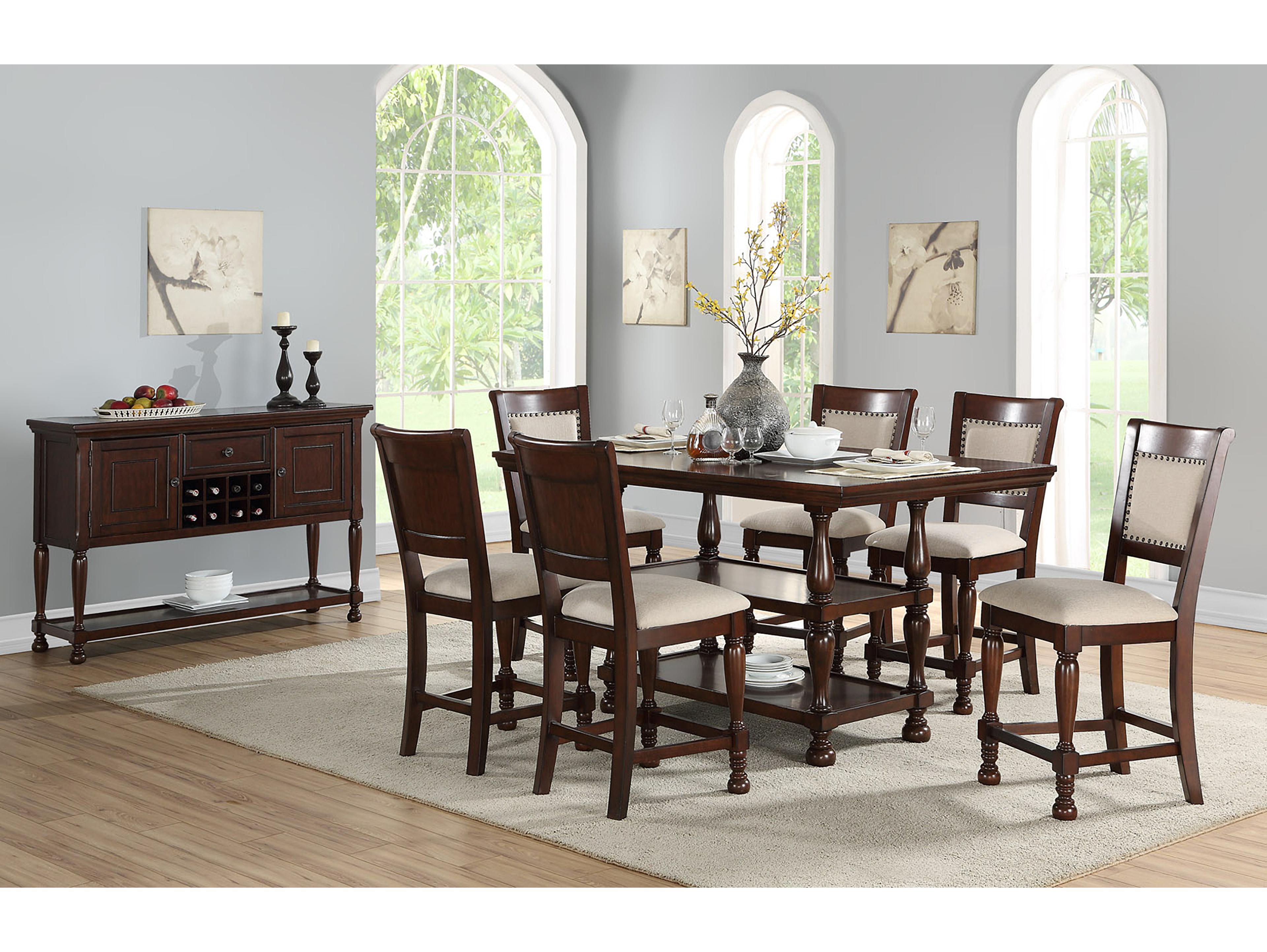 Avalon Furniture Rubberwood Counter Dining Room Set