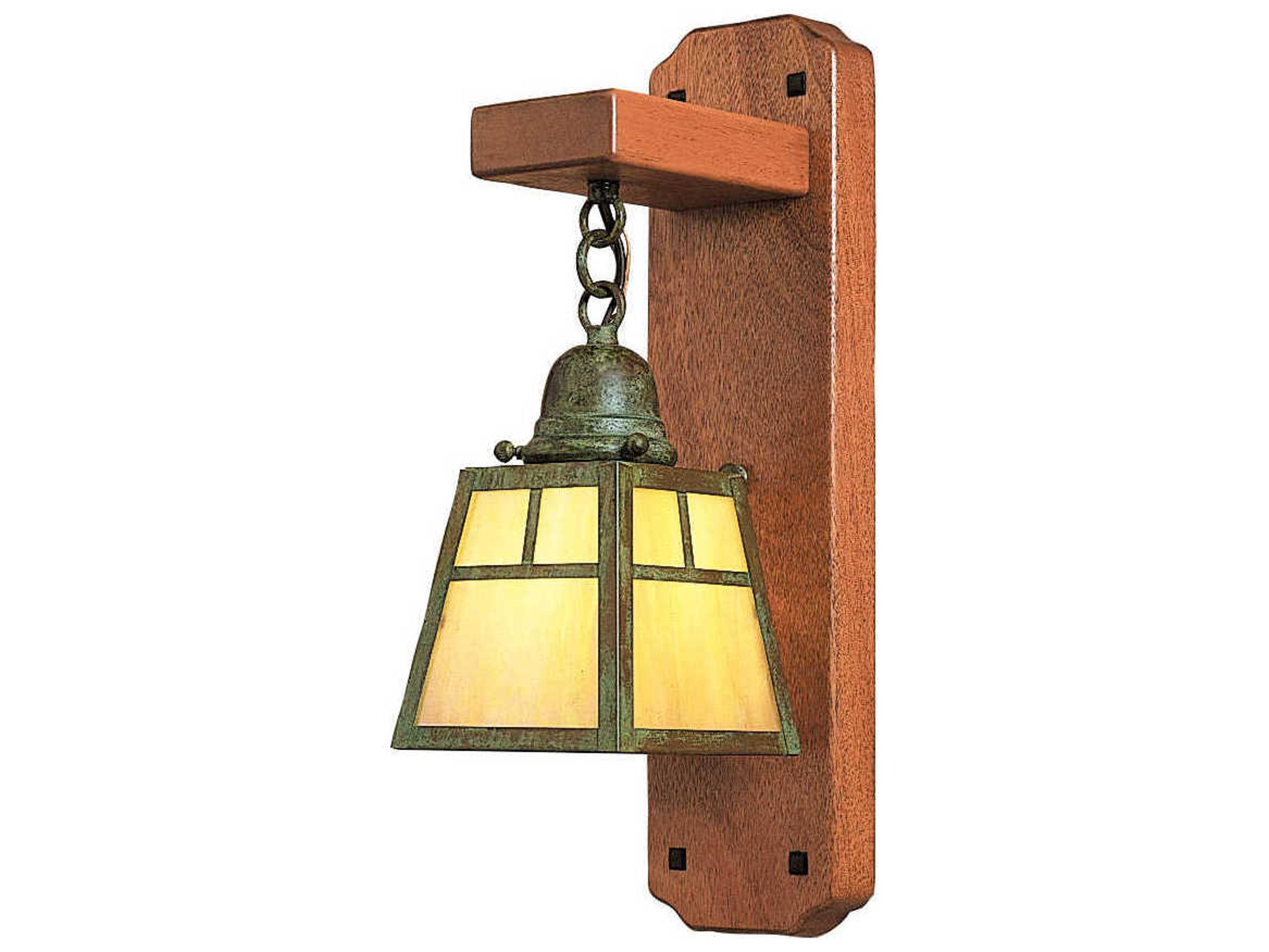 Arroyo Craftsman A-line 1-Light Brown Glass Wall Sconce