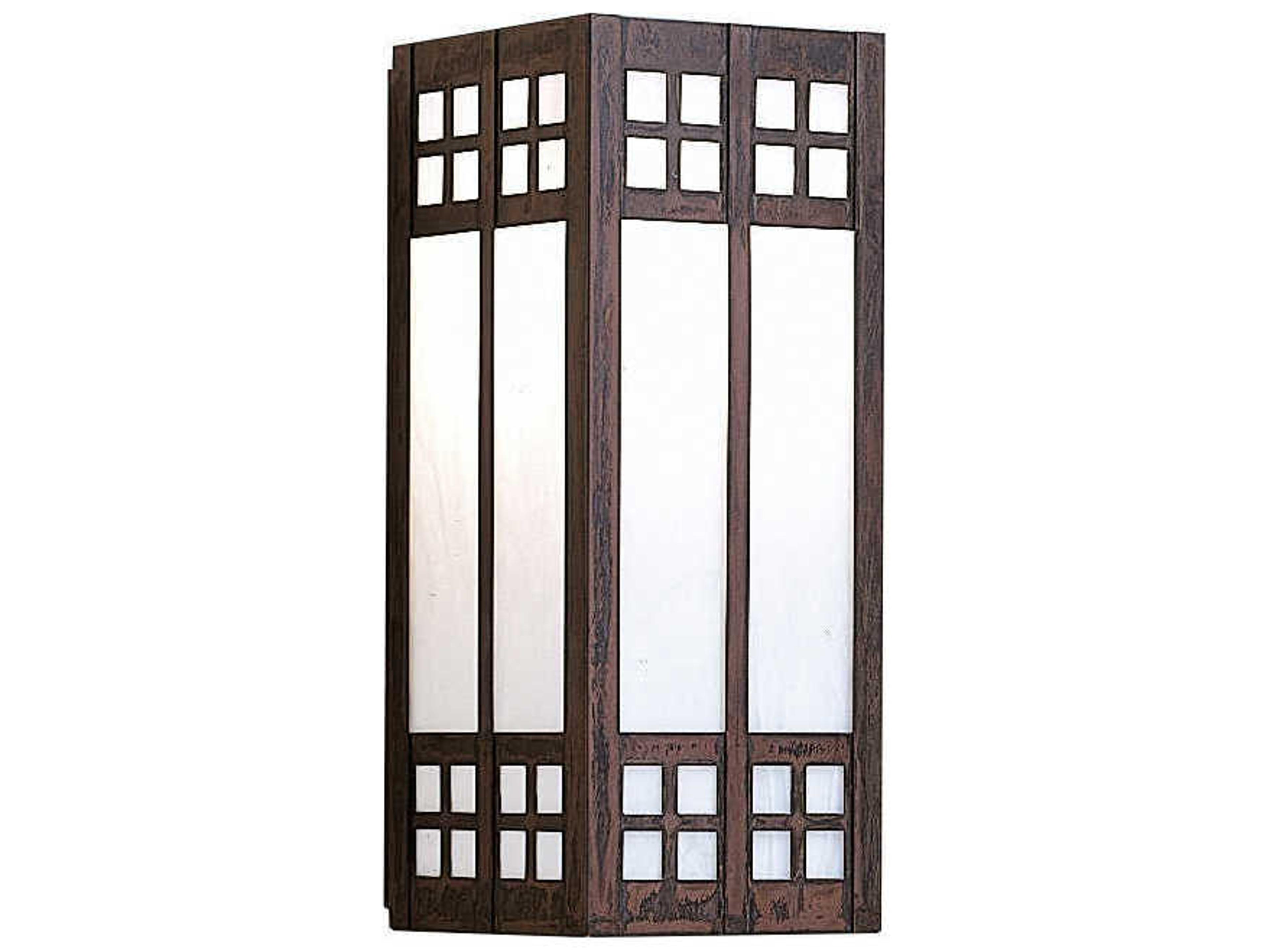 Arroyo Craftsman Glasgow 1-Light Bronze Glass Wall Sconce