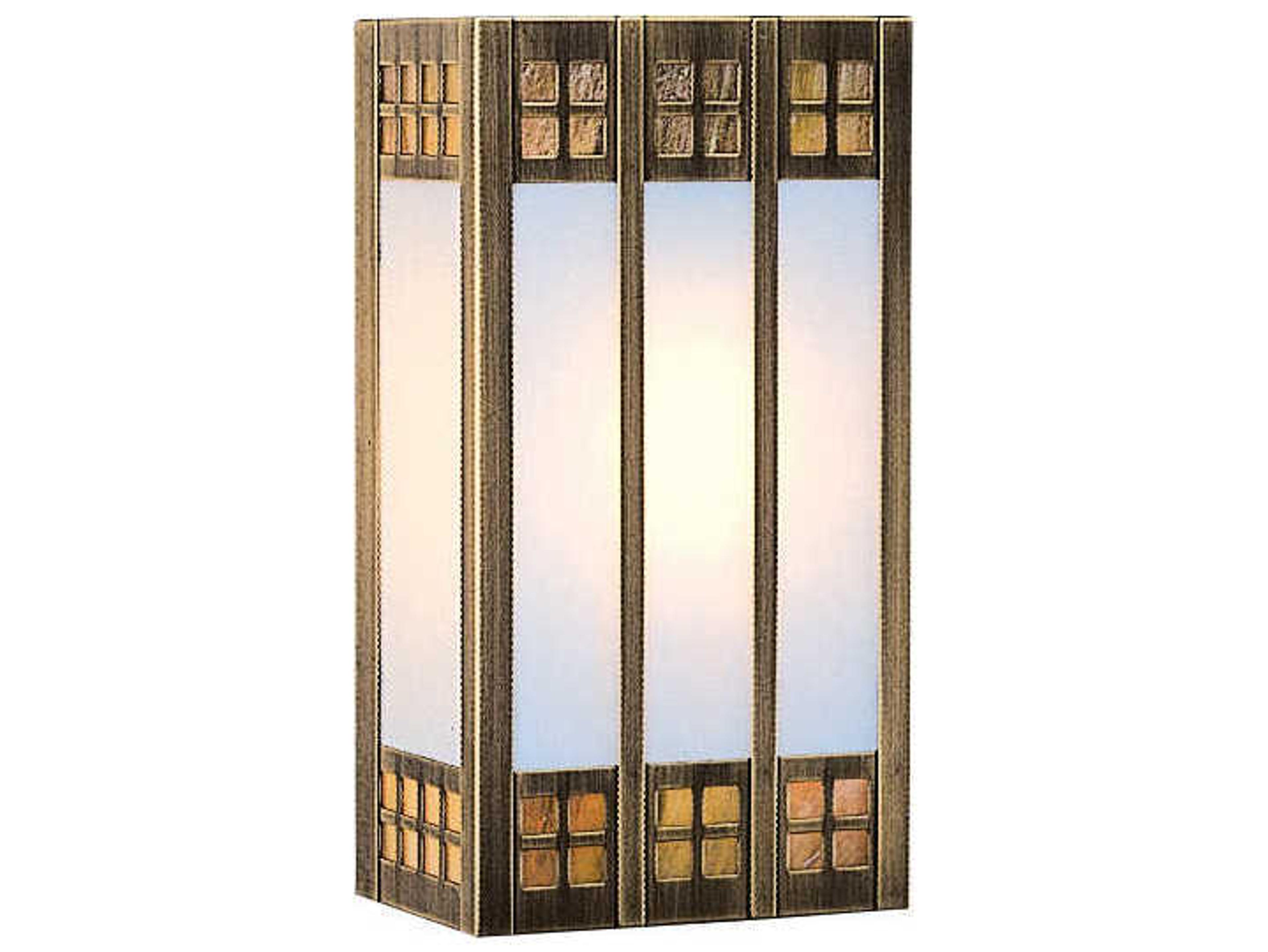 Arroyo Craftsman Glasgow 1-Light Brass Glass Wall Sconce