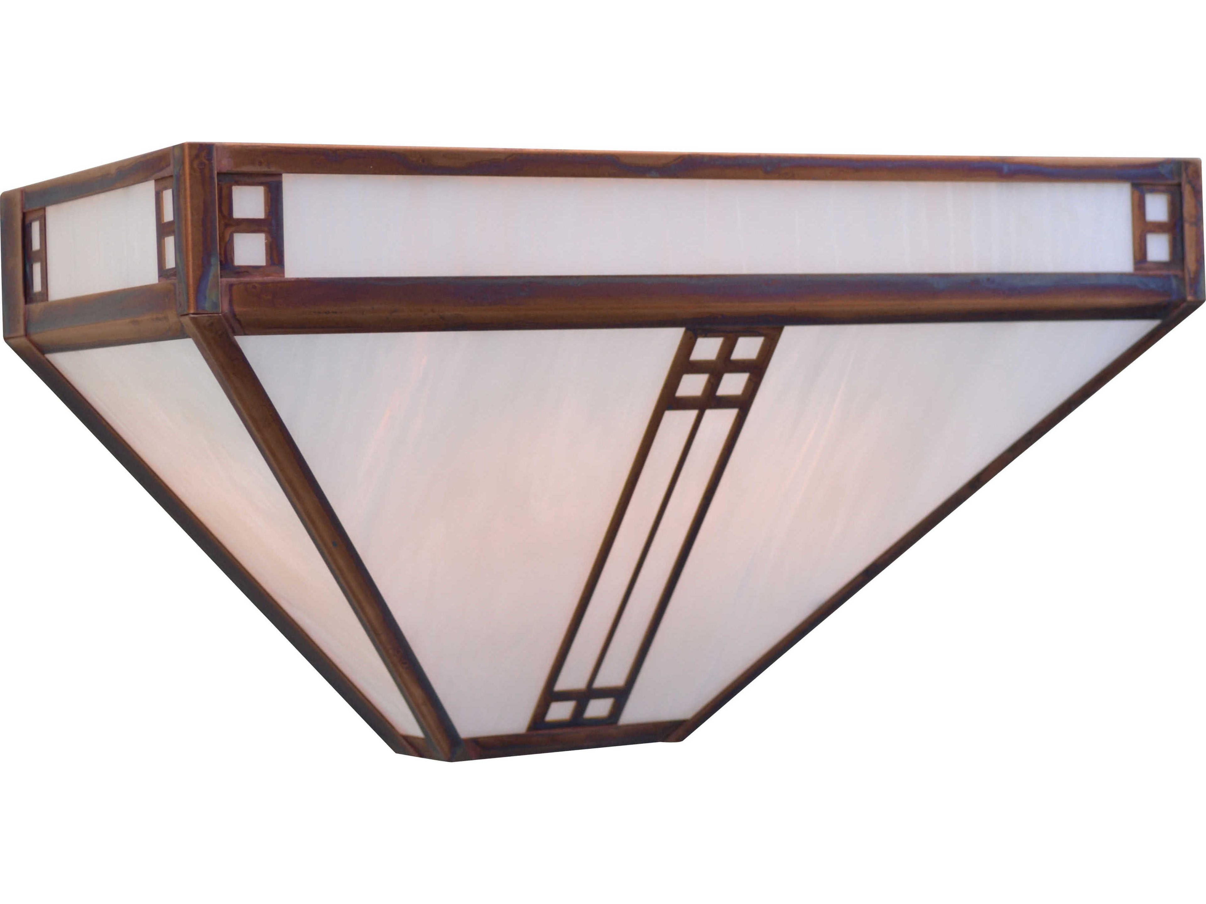 Arroyo Craftsman Prairie 2-Light Brown Glass Wall Sconce