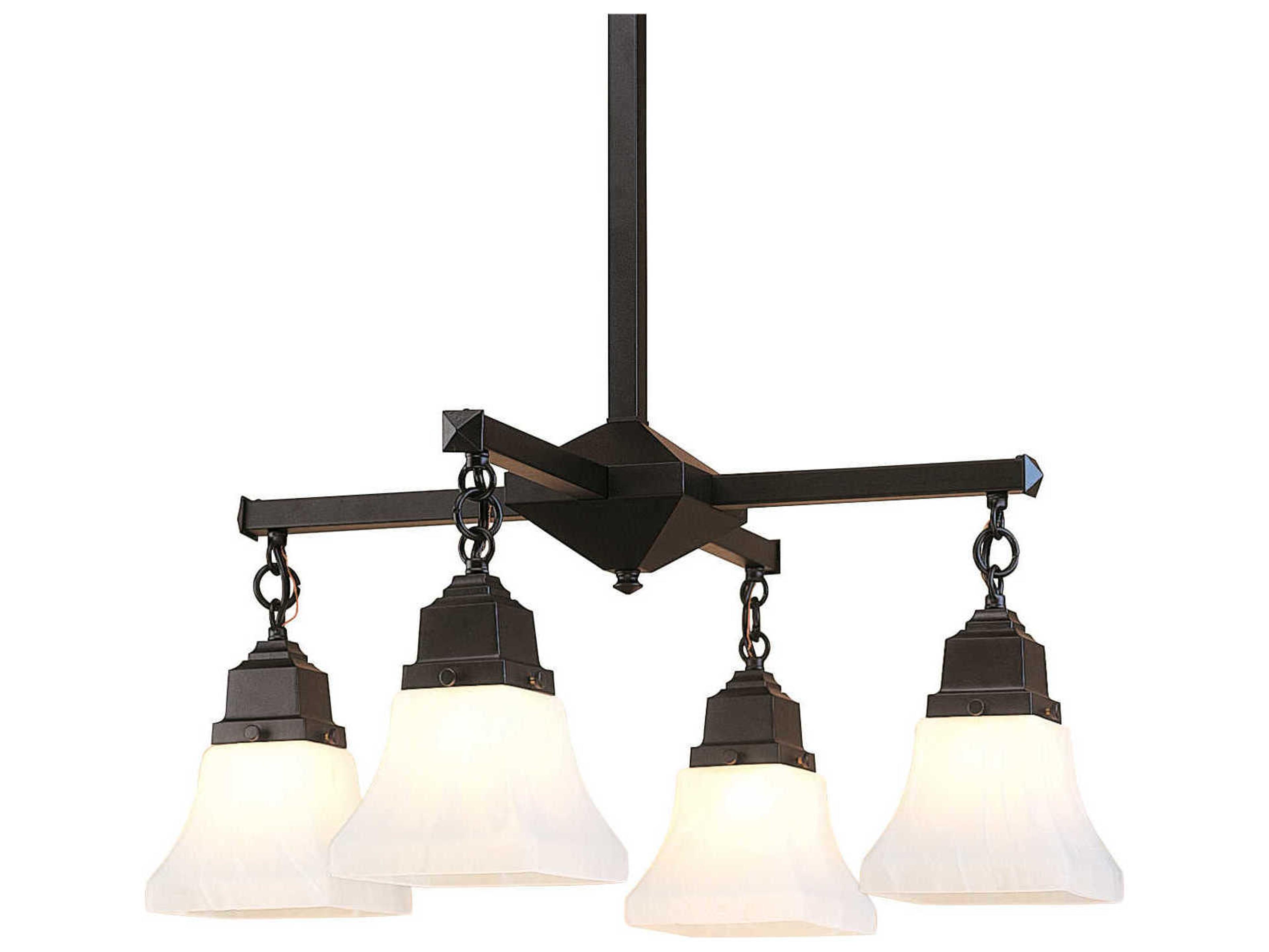 Arroyo Craftsman Ruskin 4-Light Brown Chandelier