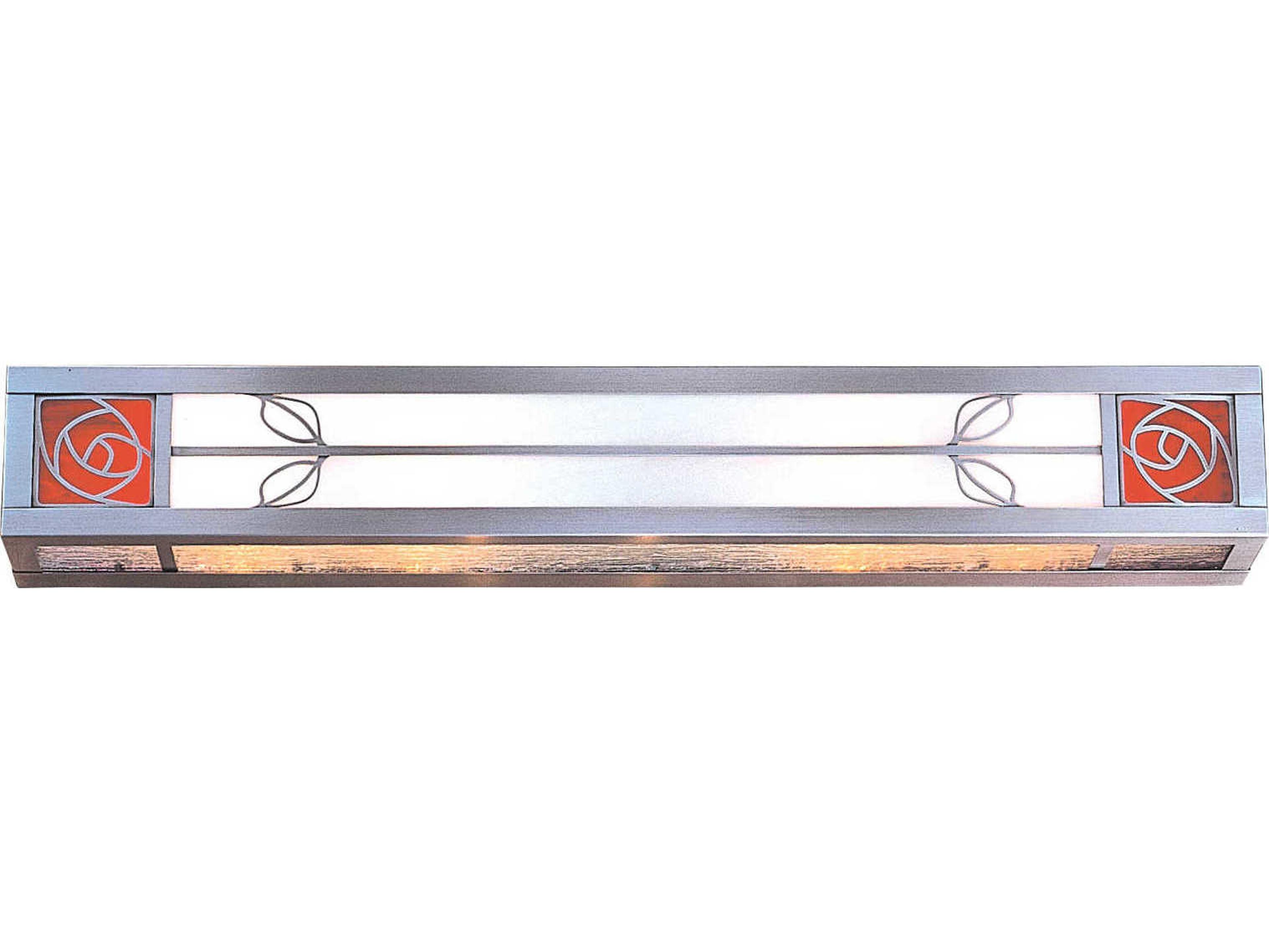 Arroyo Craftsman Saint Clair 4-Light Silver Glass Vanity Light