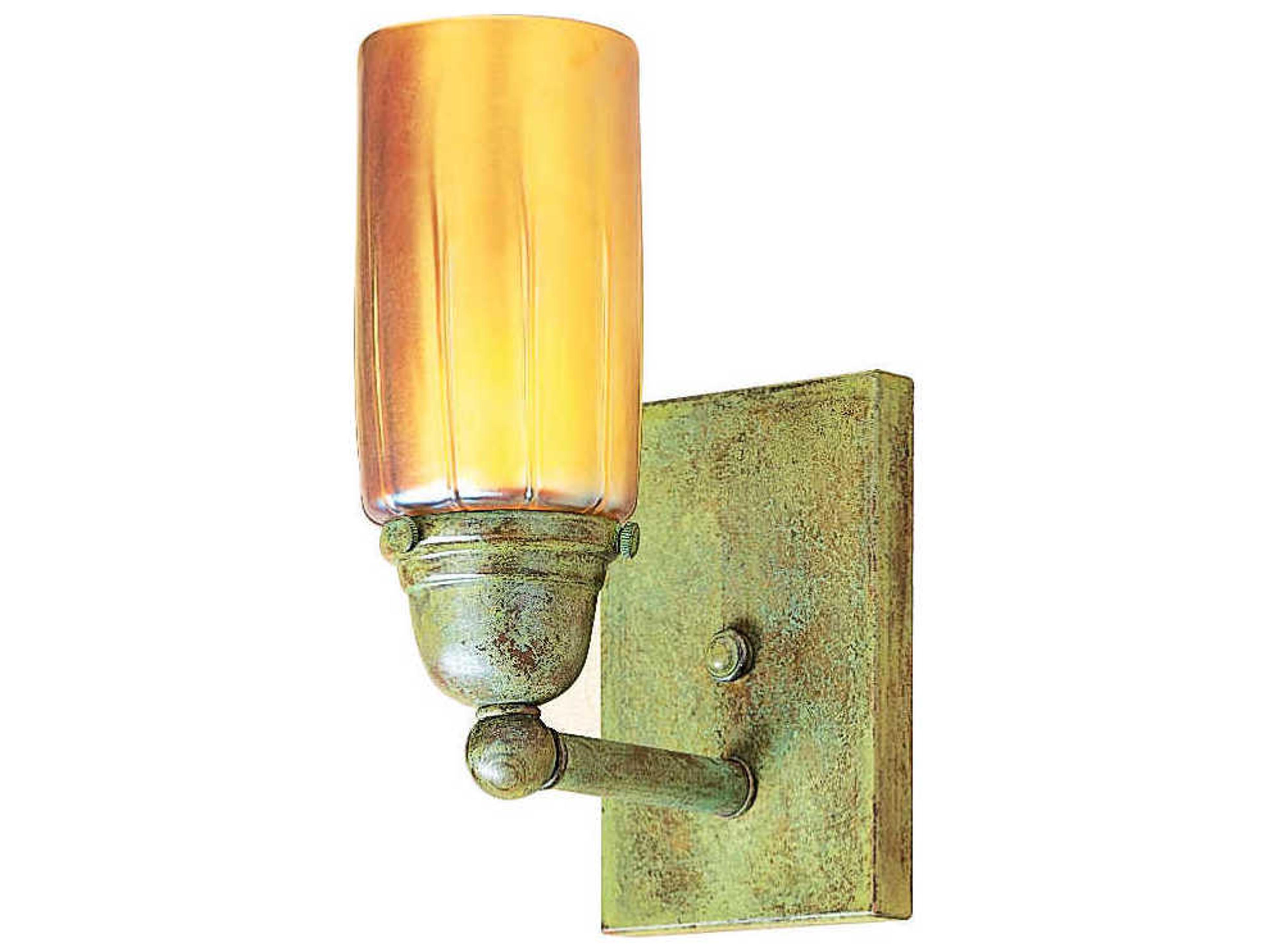 Arroyo Craftsman Simplicity 1-Light Green Glass Wall Sconce