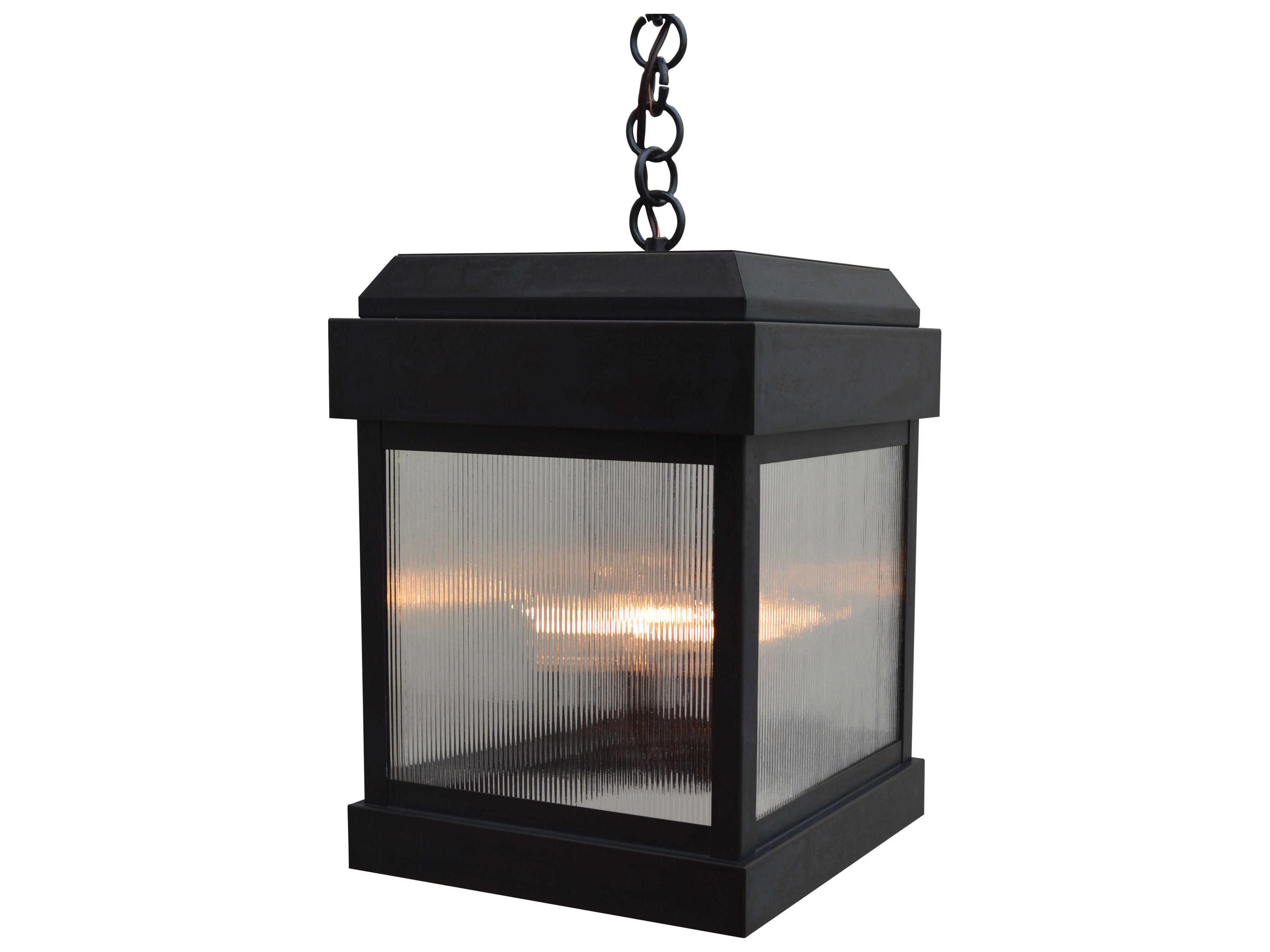 Arroyo Craftsman Sydney 4-Light Black Glass Geometric Pendant