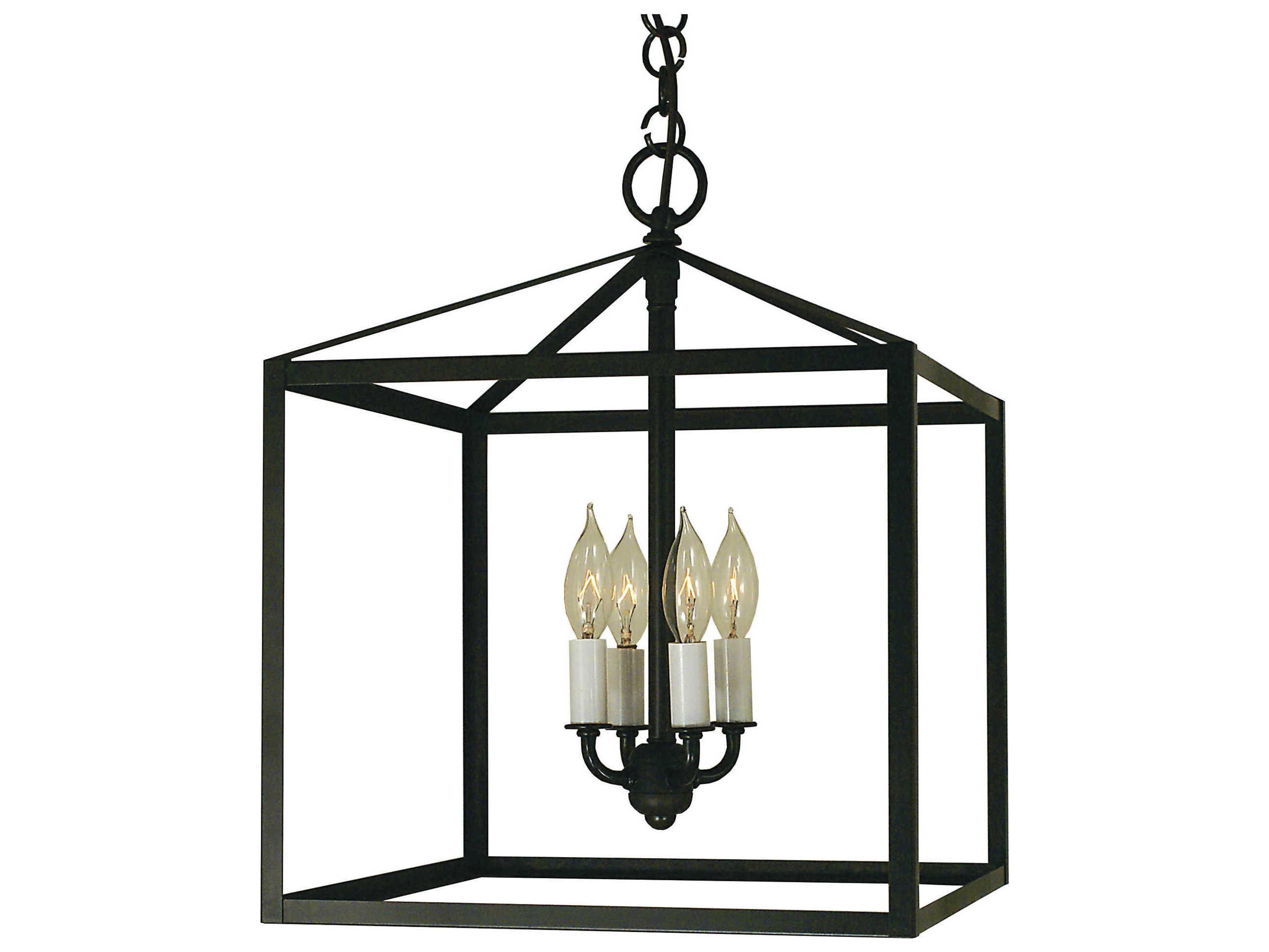Arroyo Craftsman Vintage 4-Light Black Candelabra Chandelier