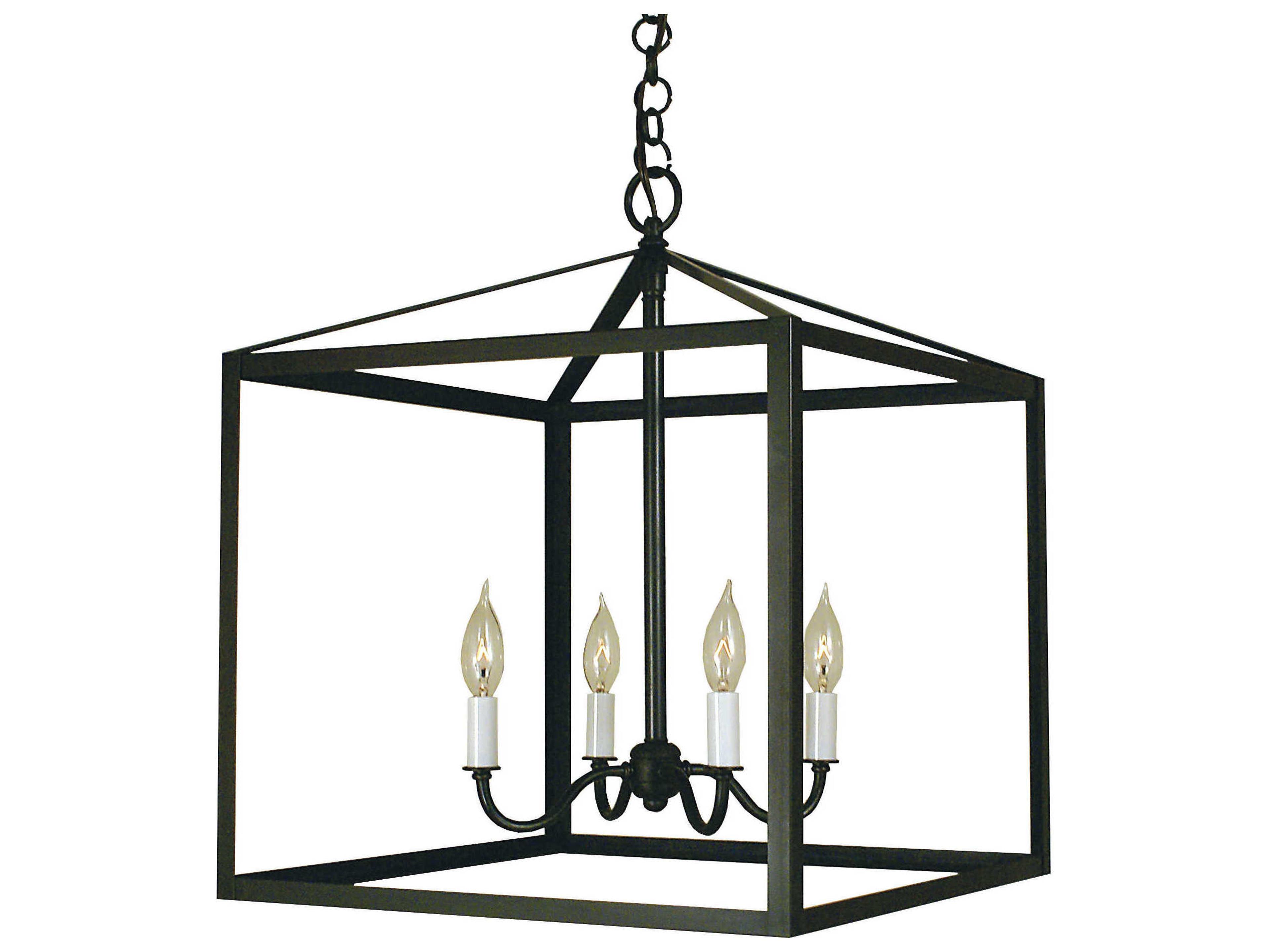Arroyo Craftsman Vintage 4-Light Black Candelabra Chandelier