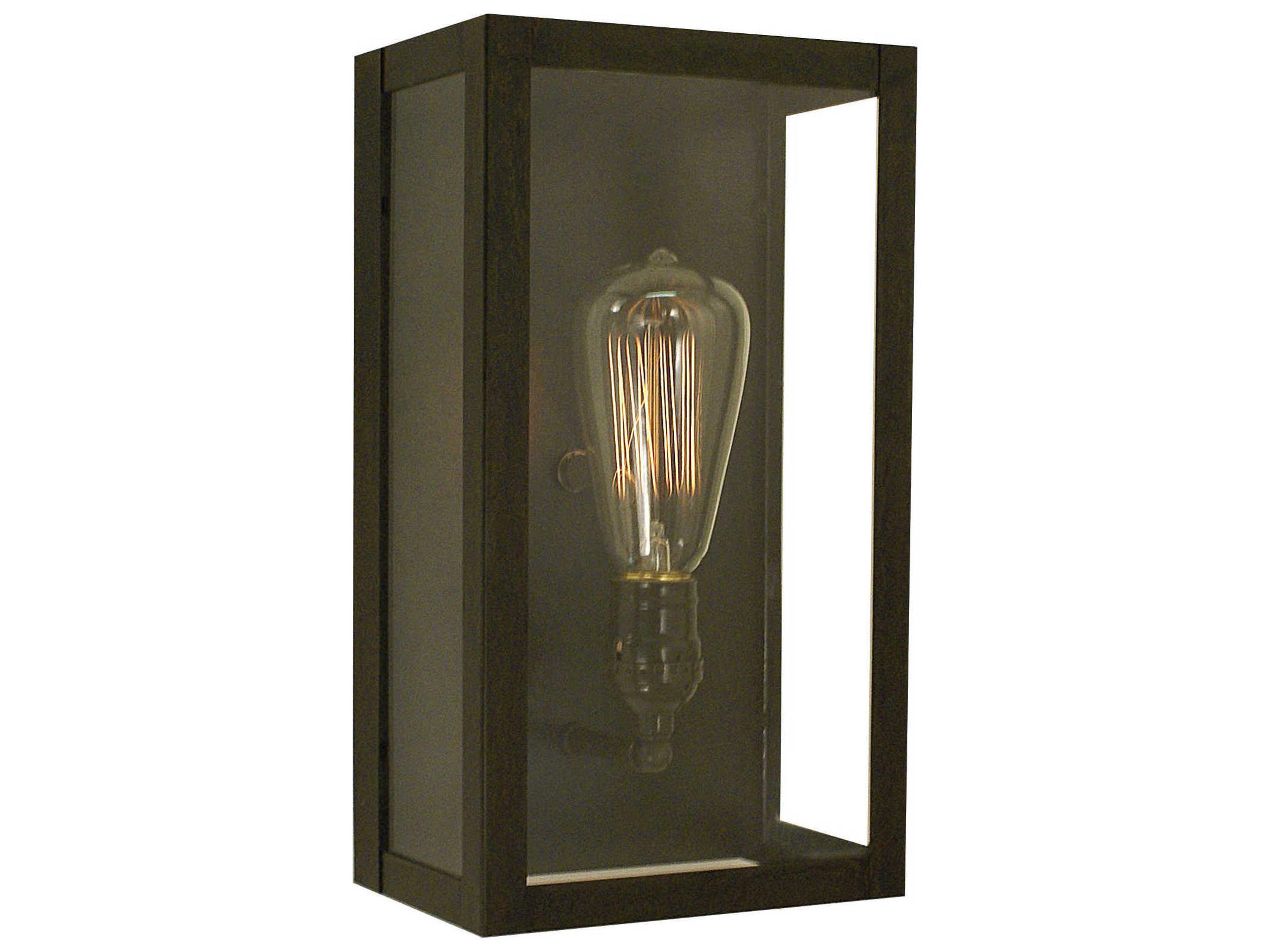 Arroyo Craftsman Vintage 1-Light Black Glass Wall Sconce