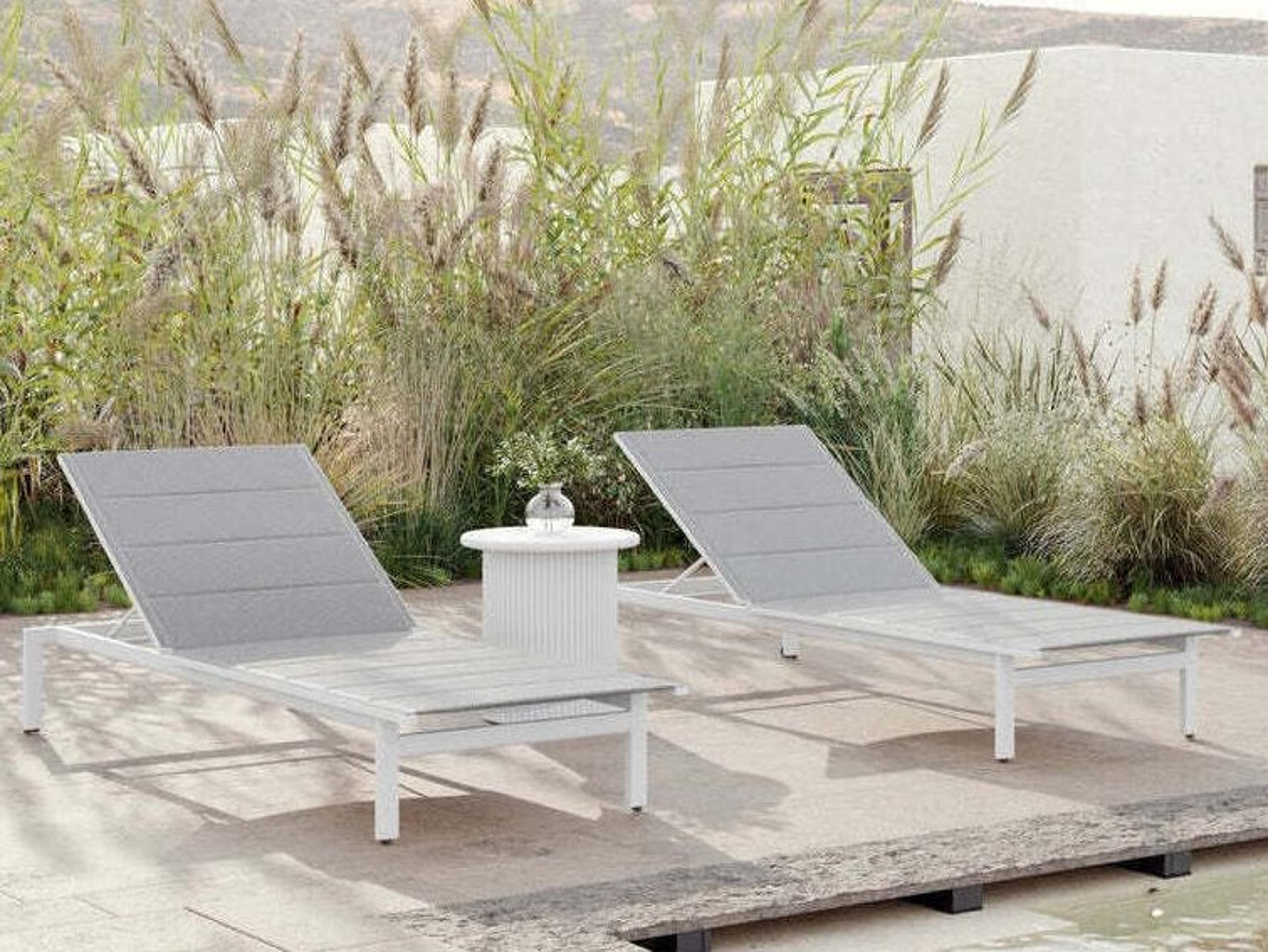 Azzurro Living Amalfi Patio Lounge Set Chaise Lounge & Side Table