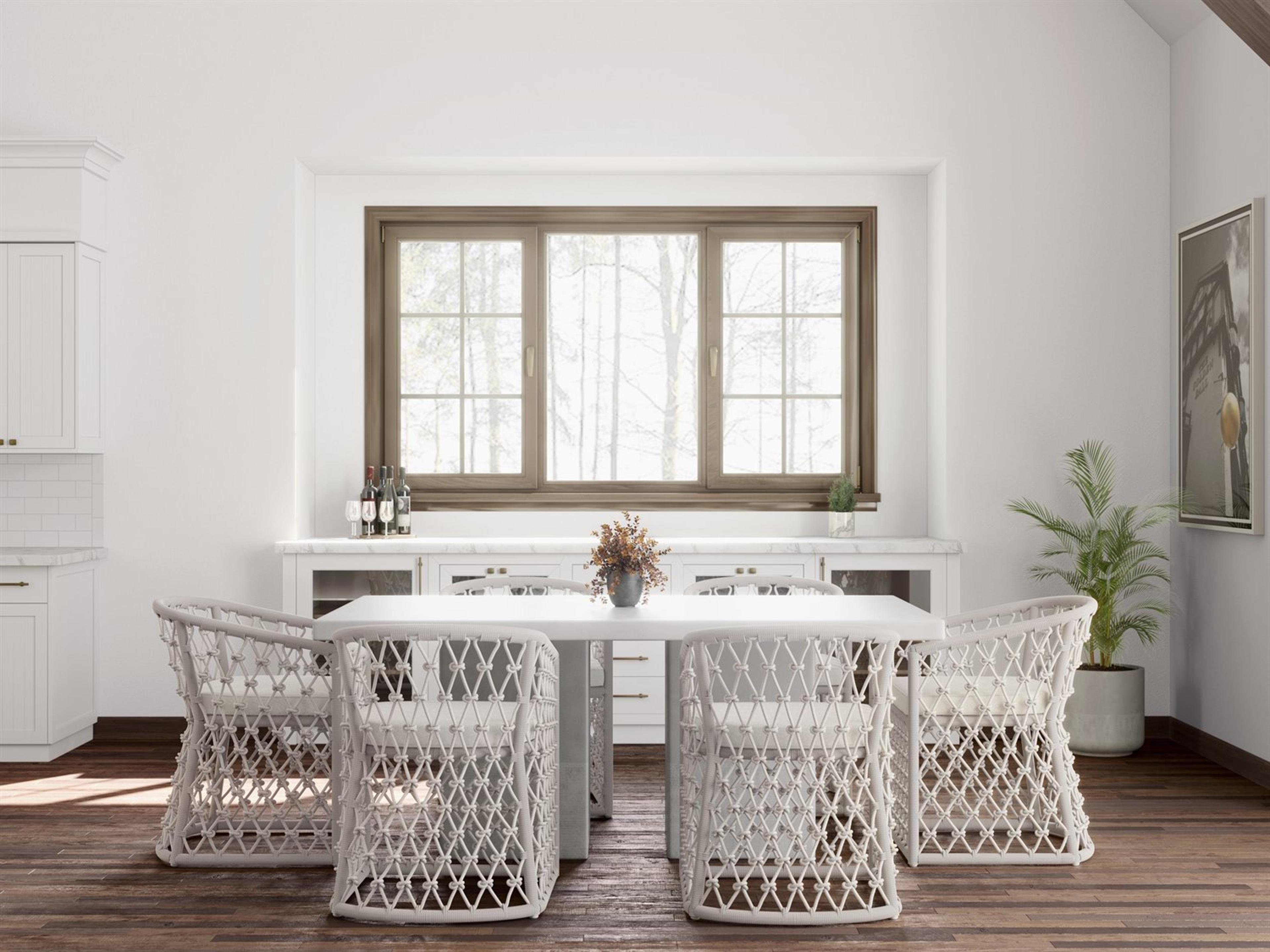 Azzurro Living Amelia White Rope Patio Dining Set