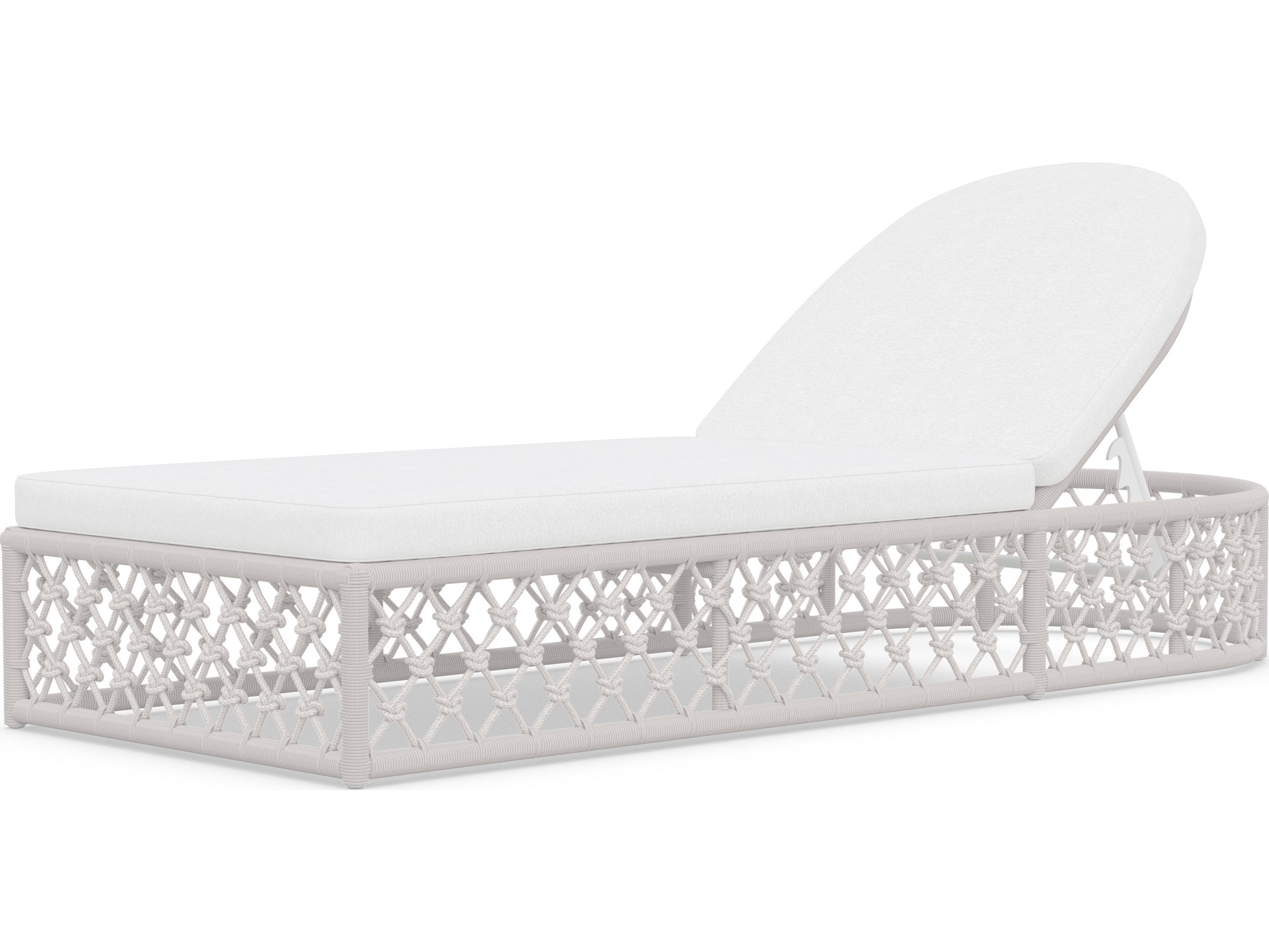 Azzurro Living Amelia Sand All-Weather Rope Outdoor Chaise Lounge with Cloud Cushion
