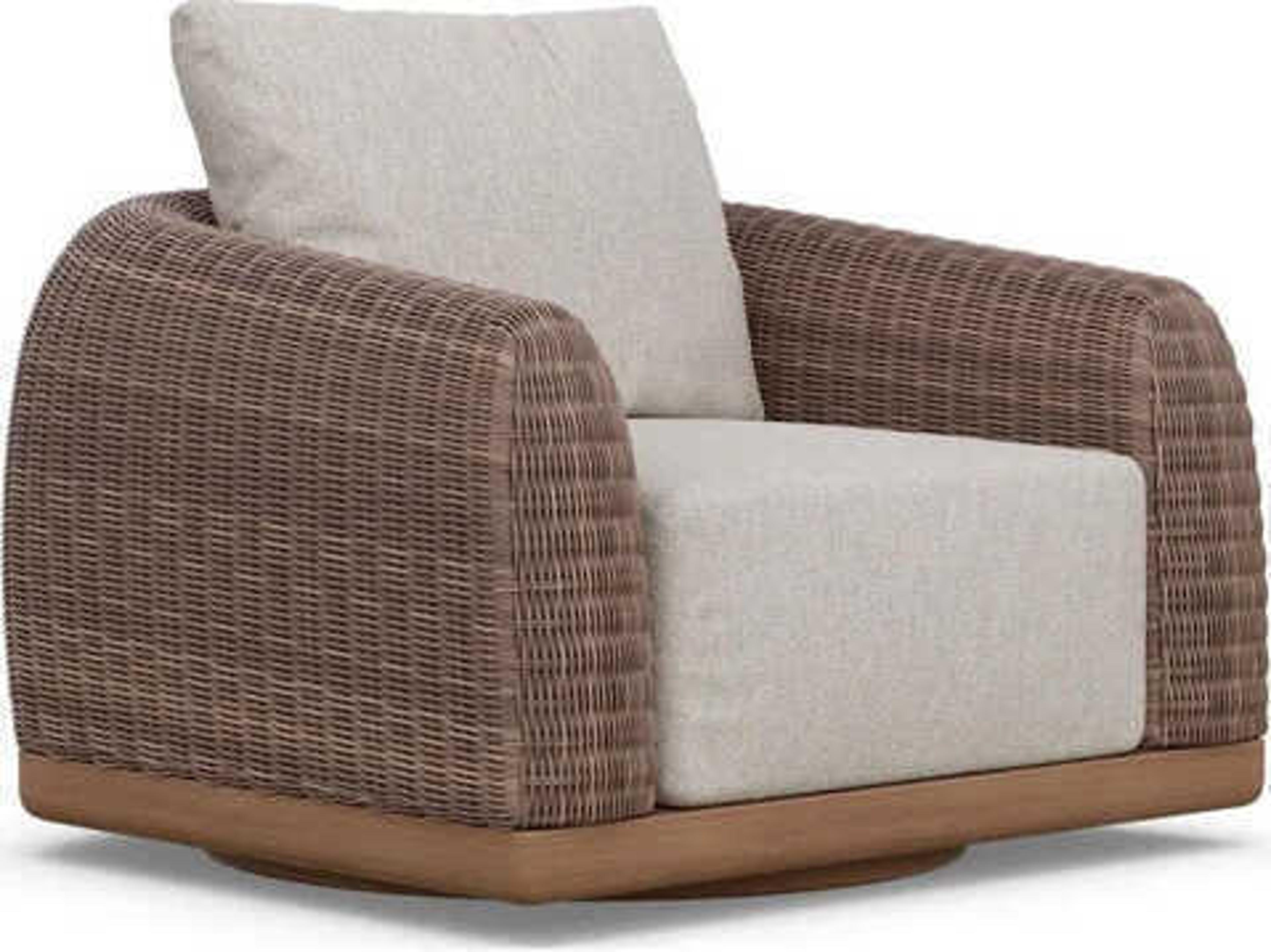 Azzurro Living Aspen Espresso Aluwood Wicker Cushion Lounge Chair