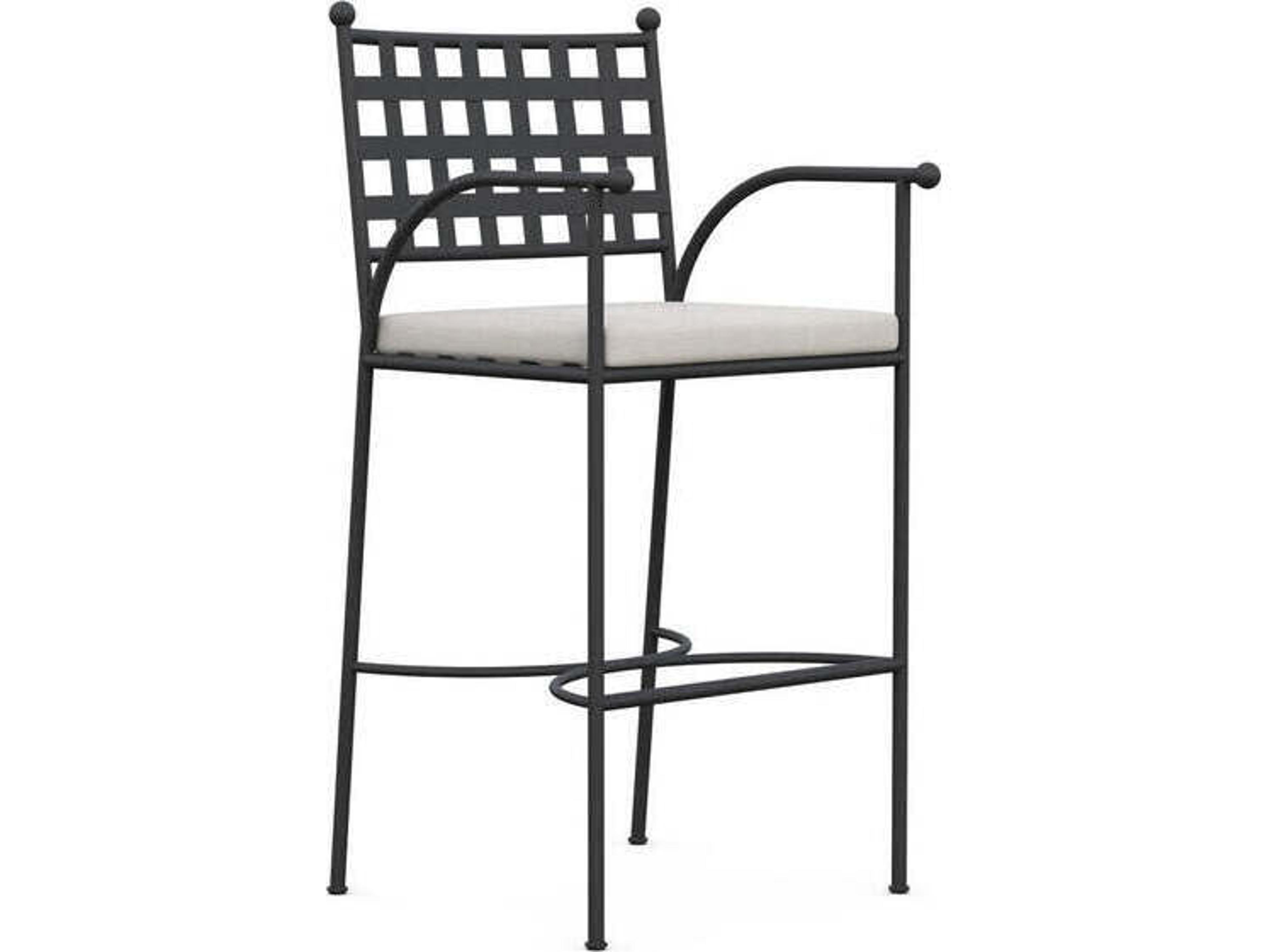 Azzurro Living Athens Wrought Iron Metal Bar Stool