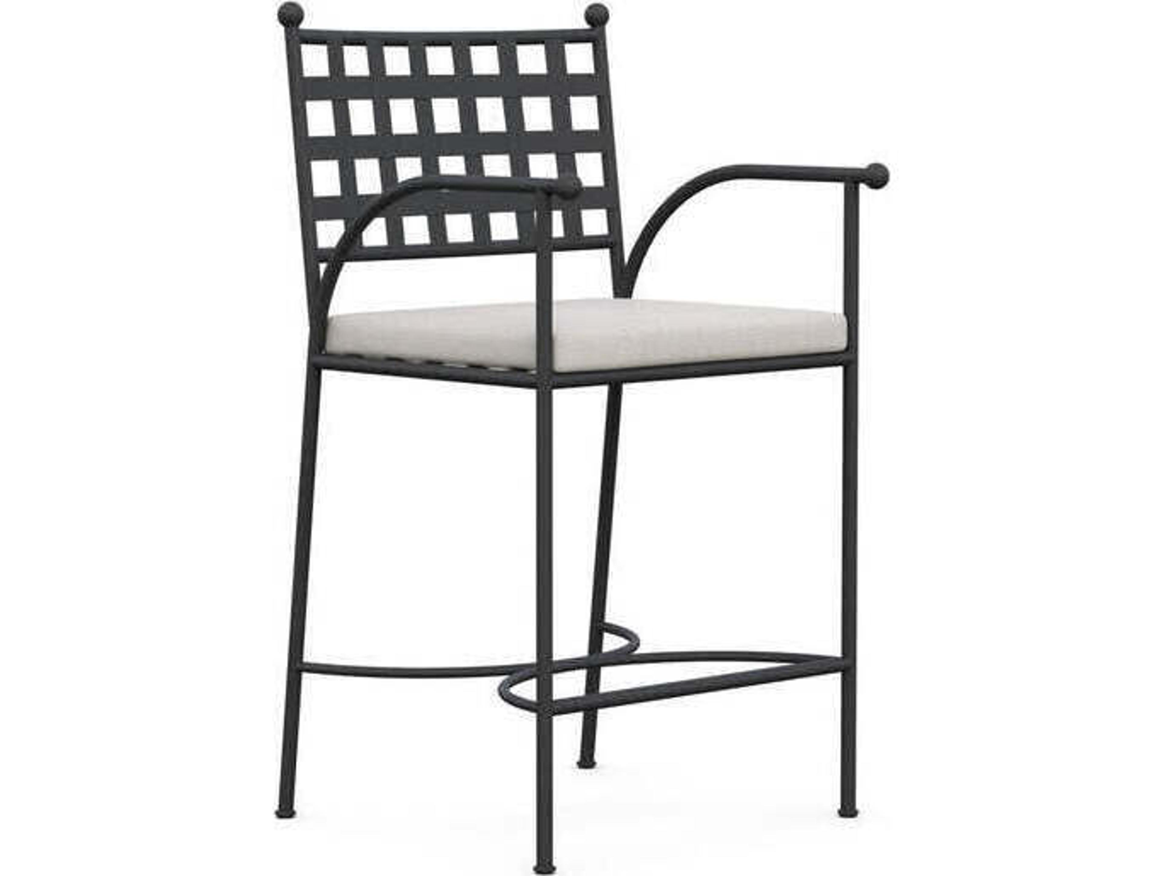 Azzurro Living Athens Wrought Iron Metal Counter Stool