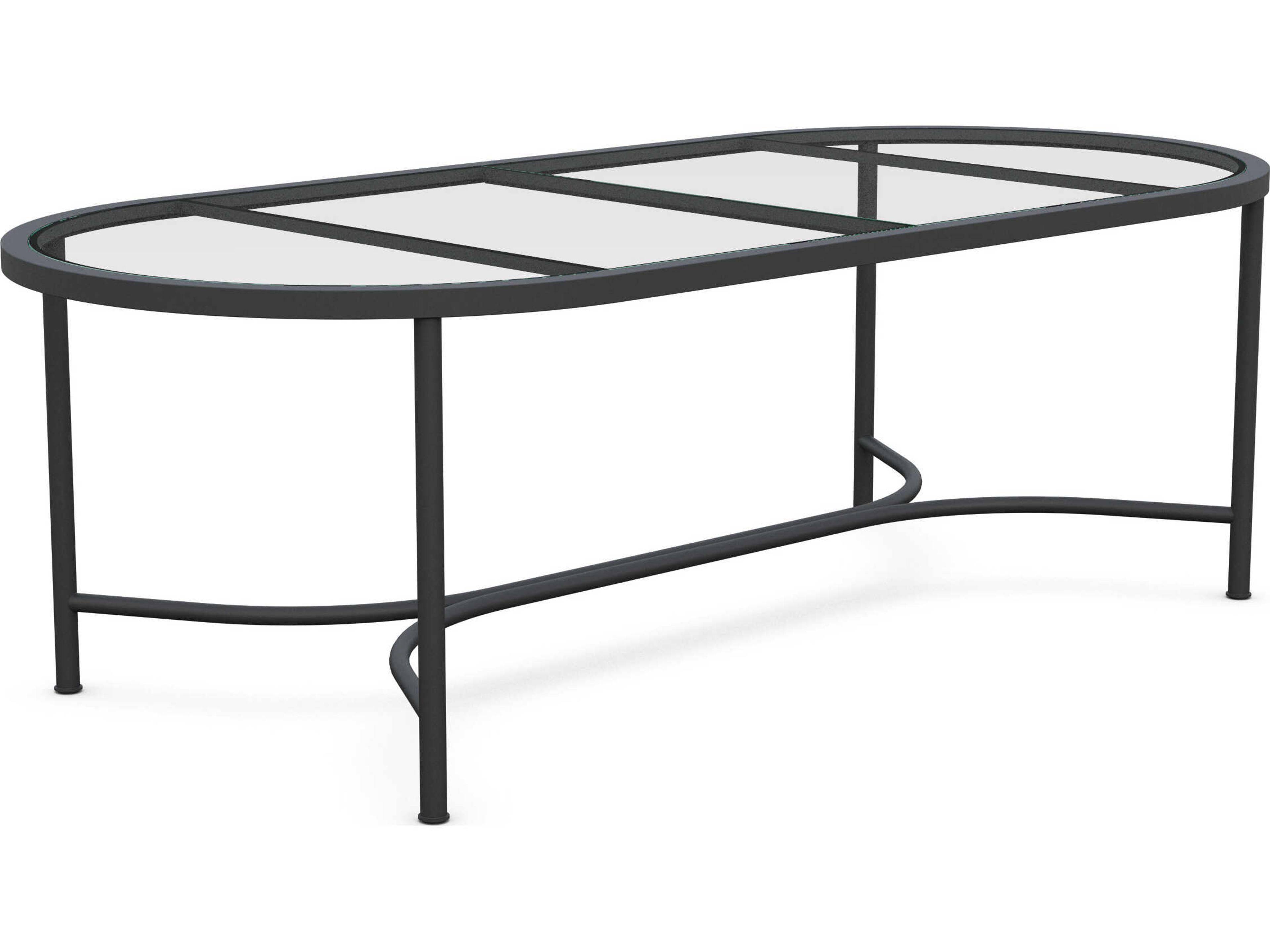 Azzurro Living Athens Noir Wrought Iron Oval Dining Table