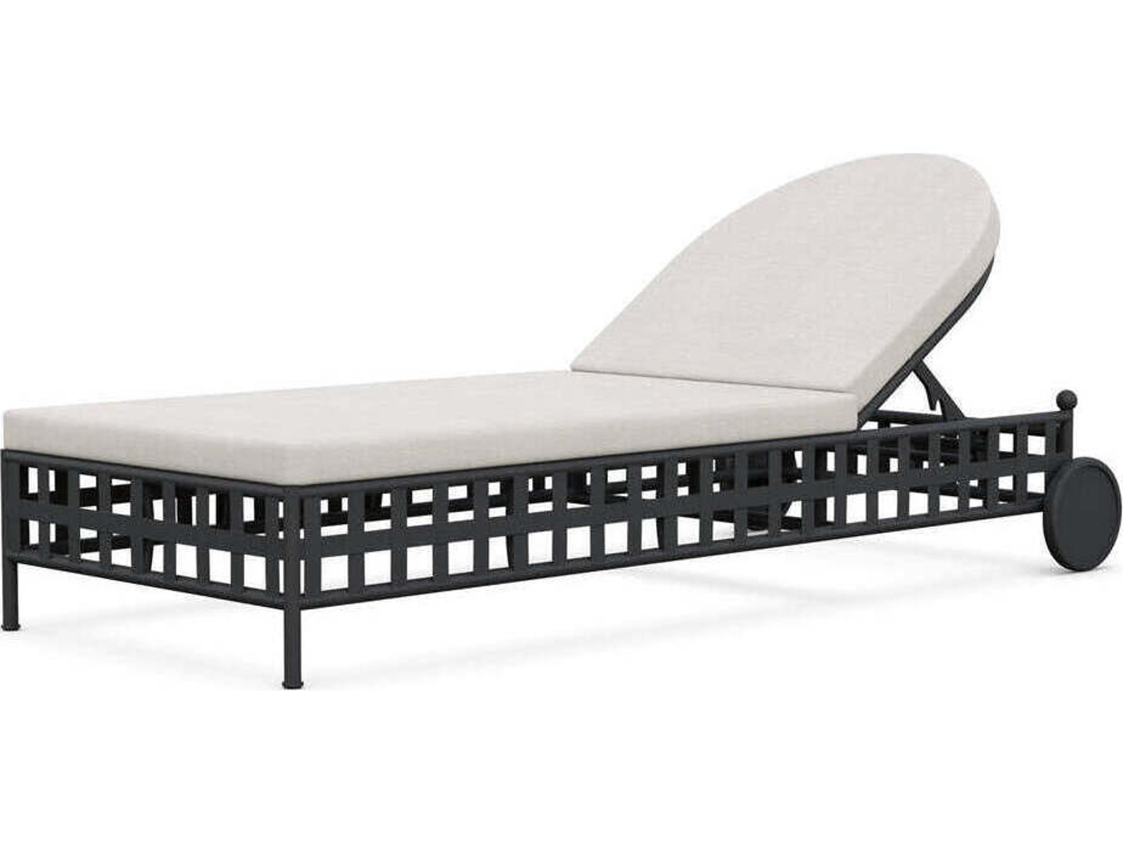Azzurro Living Athens Wrought Iron Cushion Chaise Lounge