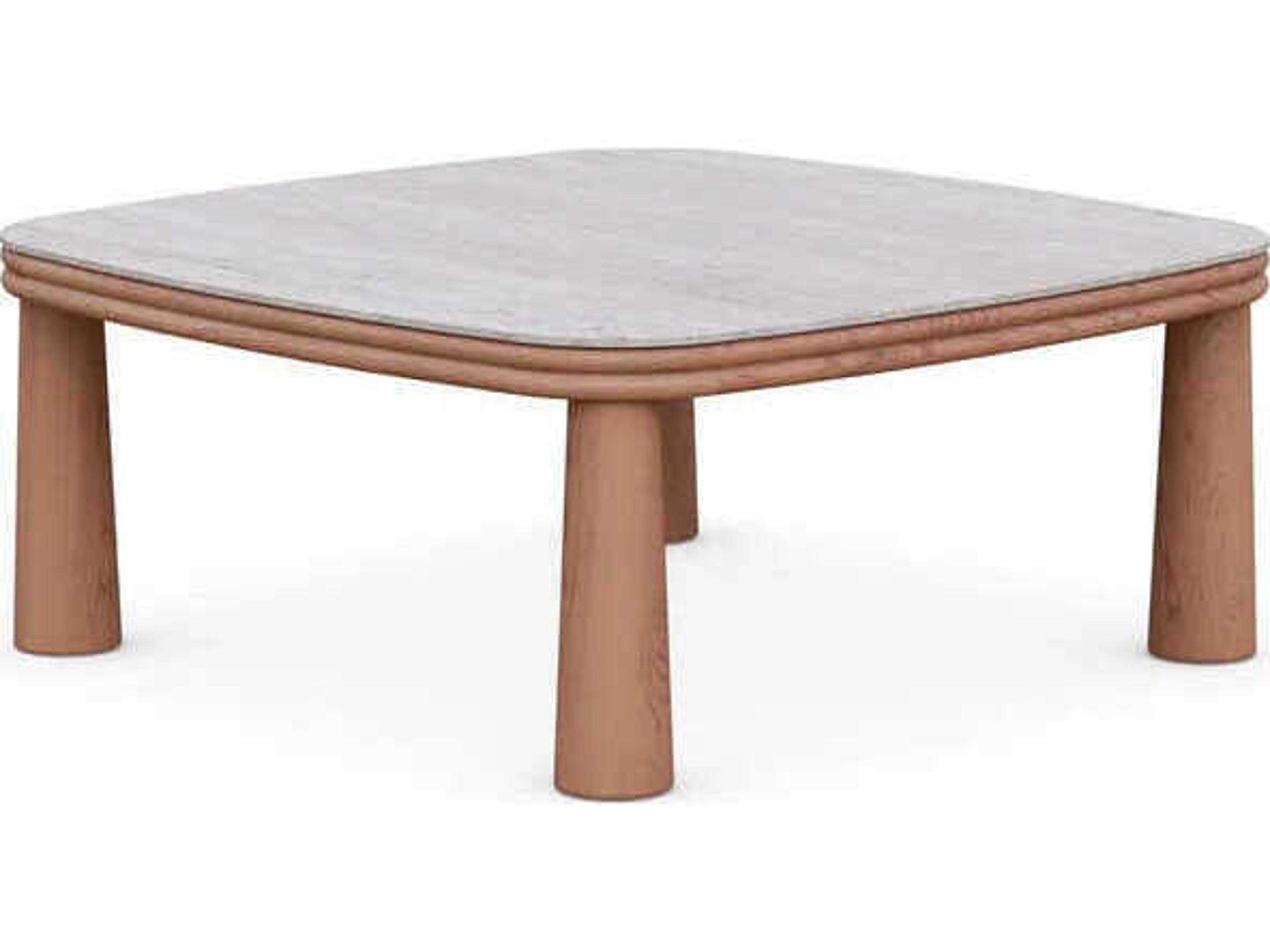 Azzurro Living Biscayne Natural Teak Square Coffee Table