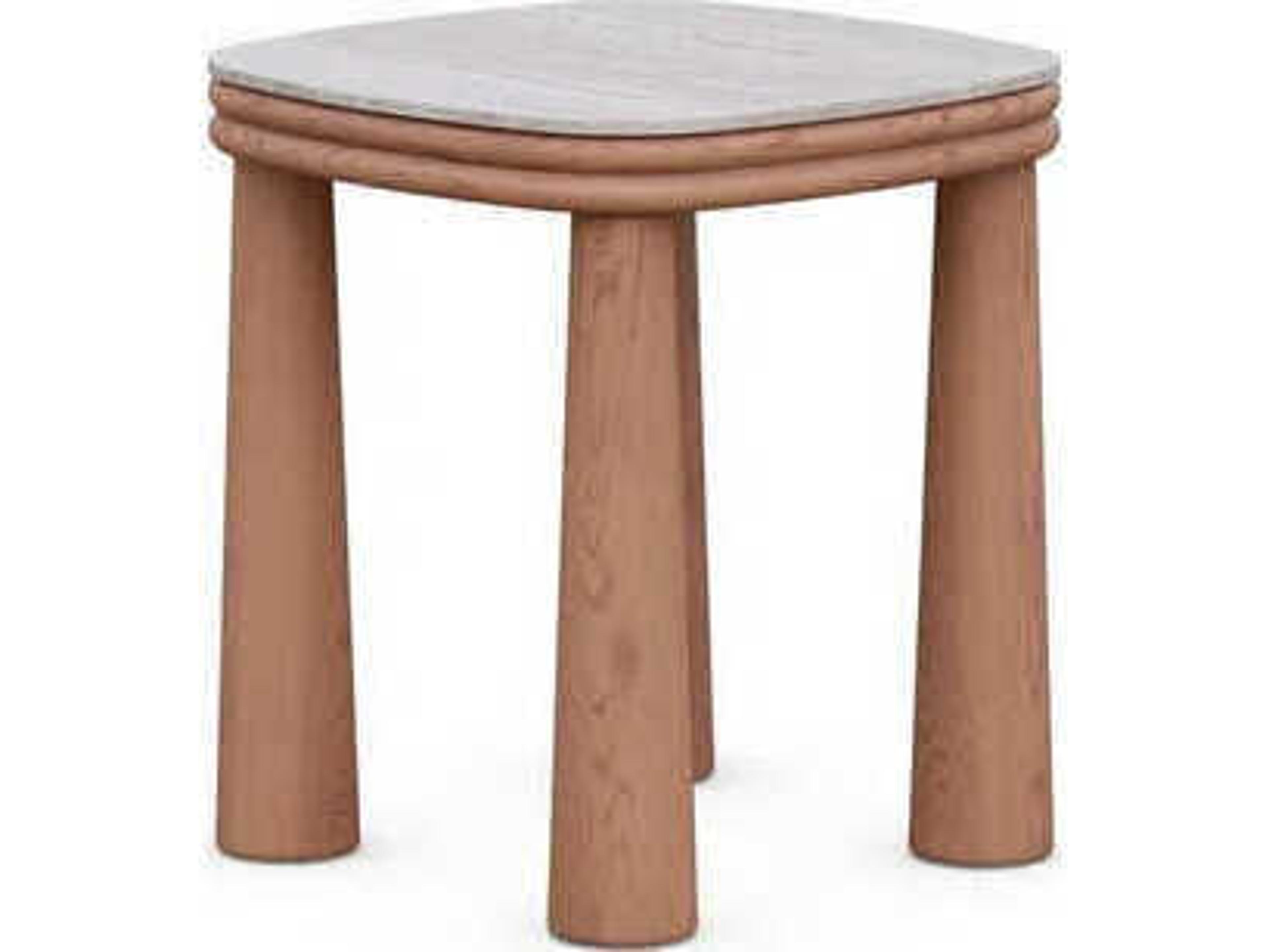 Azzurro Living Biscayne Natural Teak Square End Table