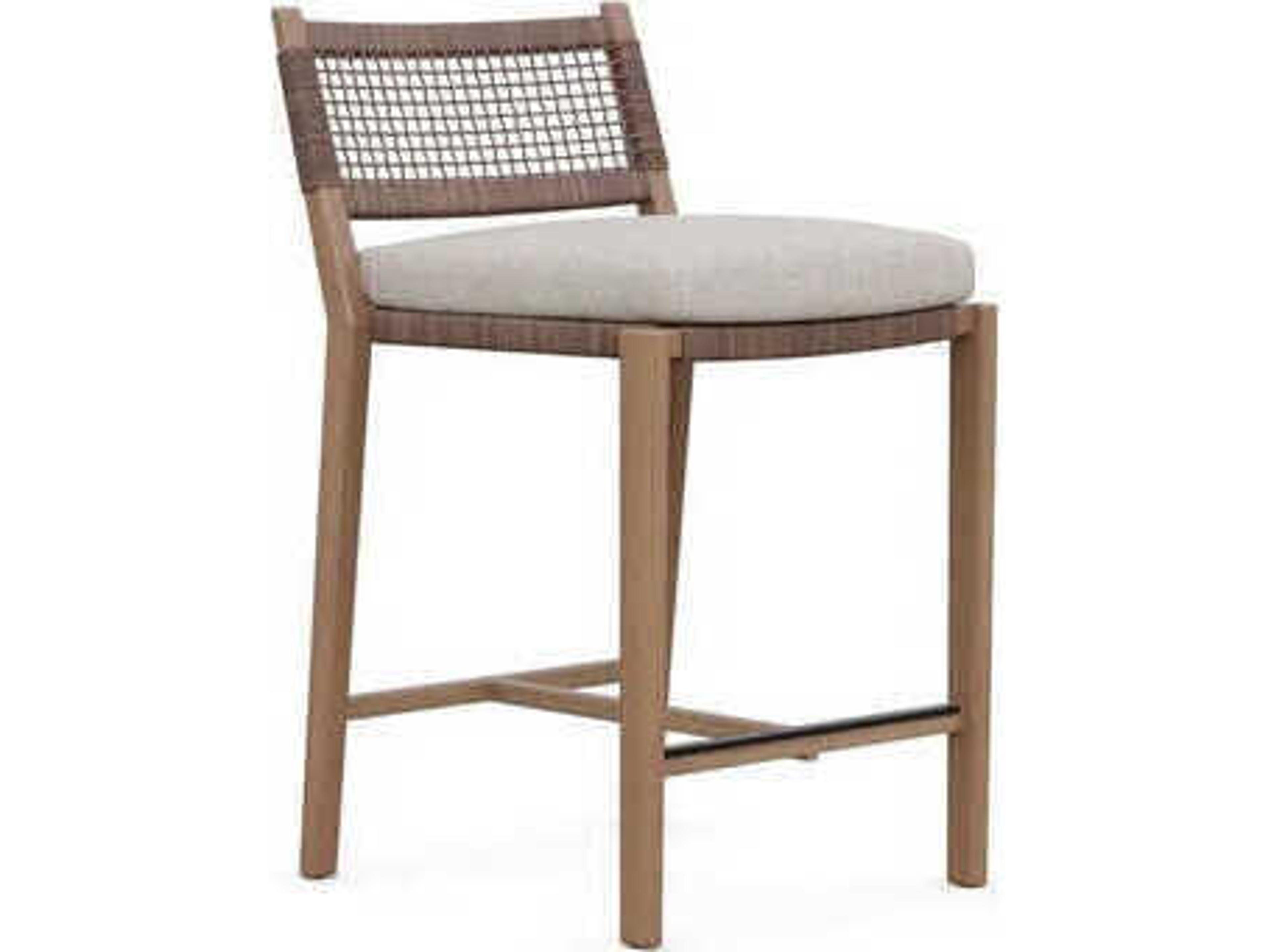 Azzurro Living Bozeman Barkaluwood Wood Cushion Counter Stool Set of 2