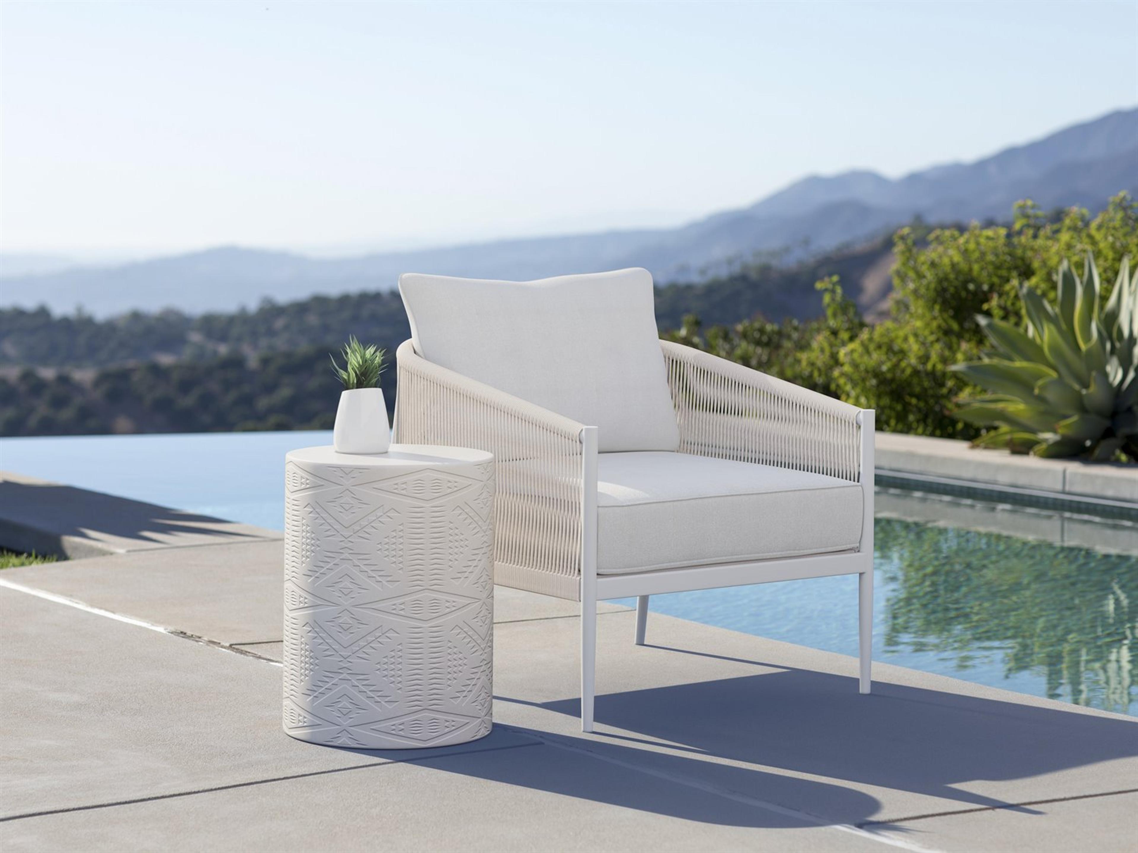 Azzurro Living Catalina White Rope Patio Lounge Set