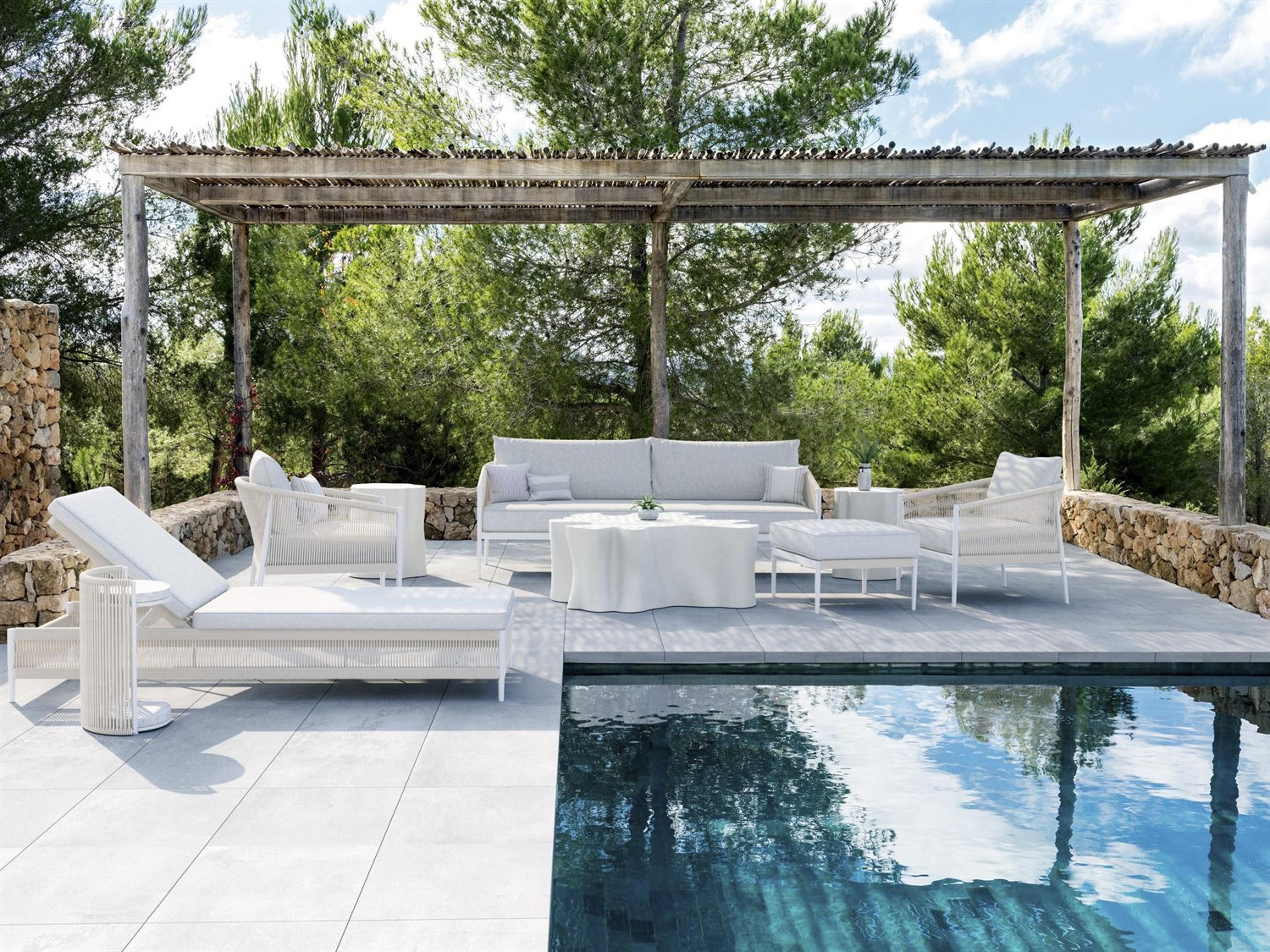 Azzurro Living Catalina White Rope Outdoor Lounge Set