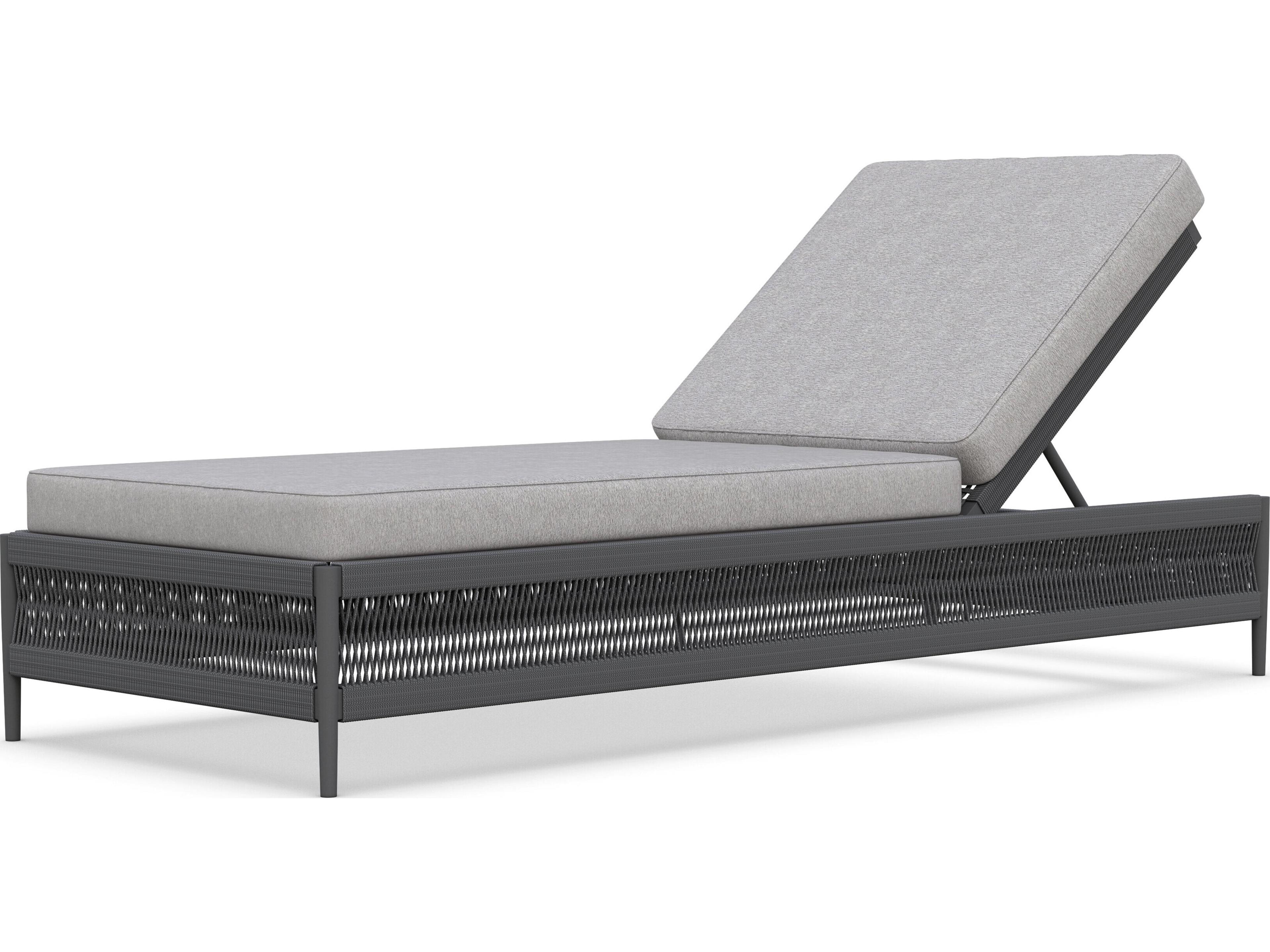 Azzurro Living Catalina Ash All-Weather Rope Outdoor Chaise Lounge with Fog Cushion