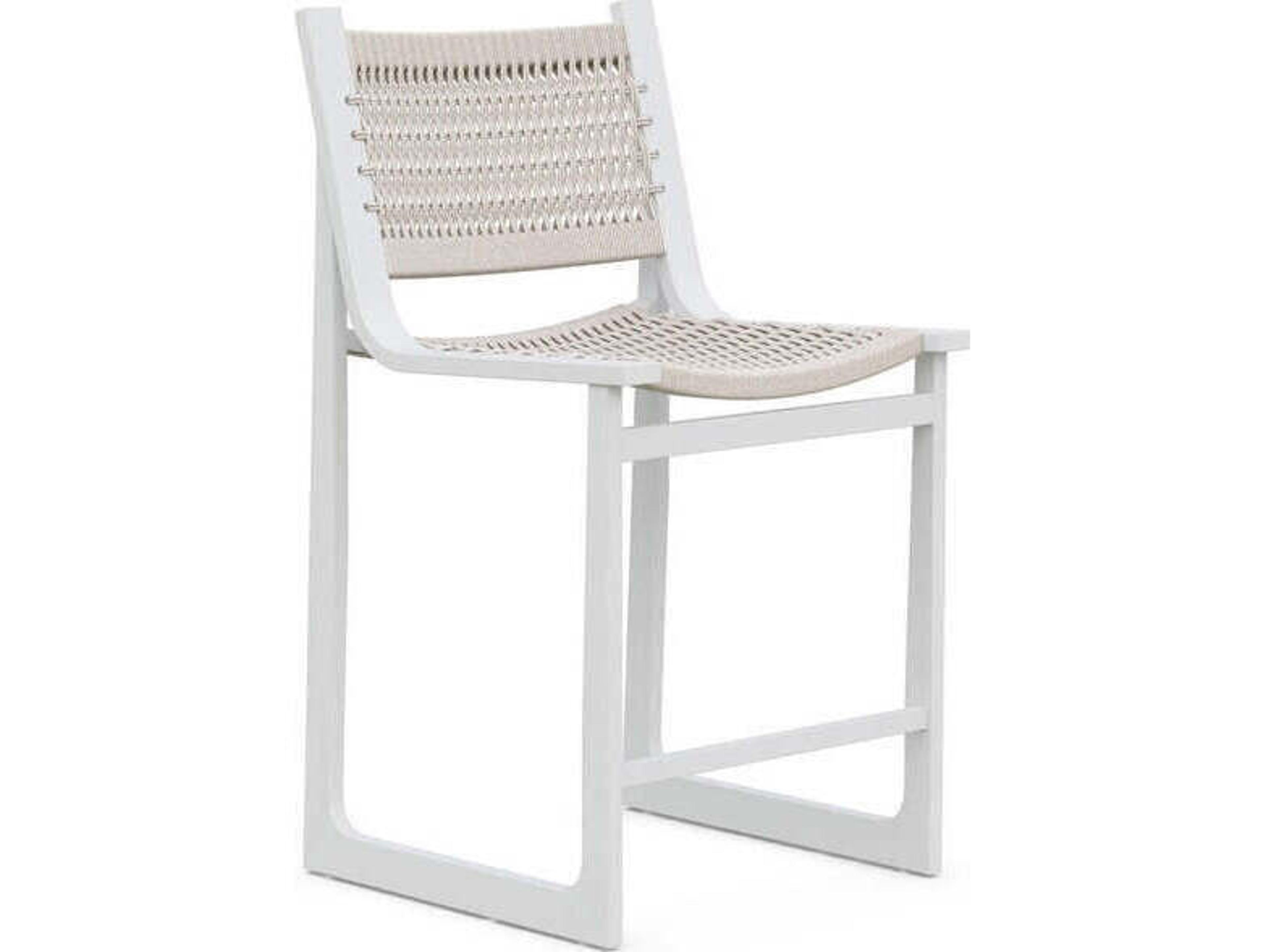Azzurro Living Cozumel Aluminum Rope Bar Stool