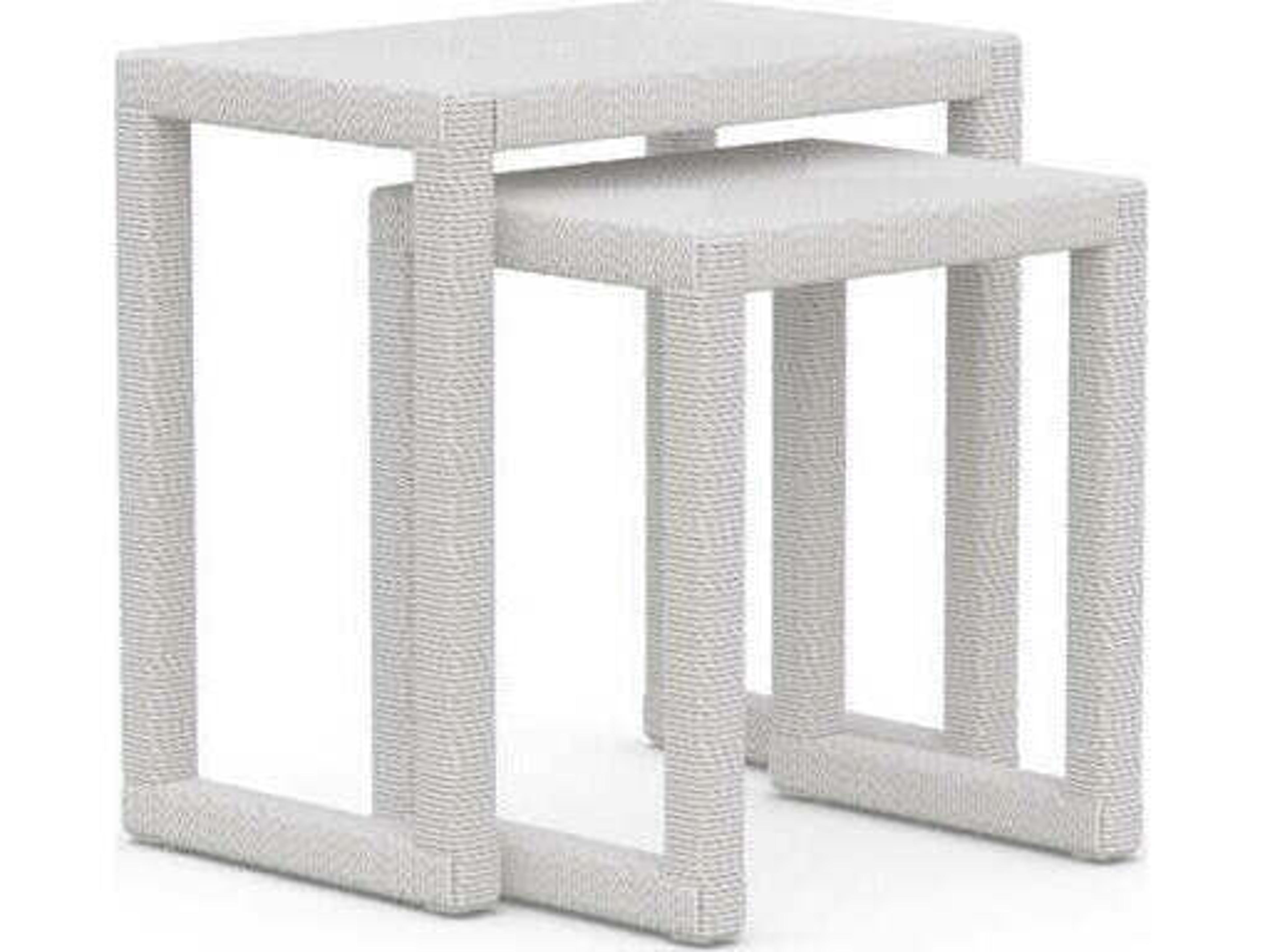 Azzurro Living Cyprus Wicker Rectangular Nesting Tables