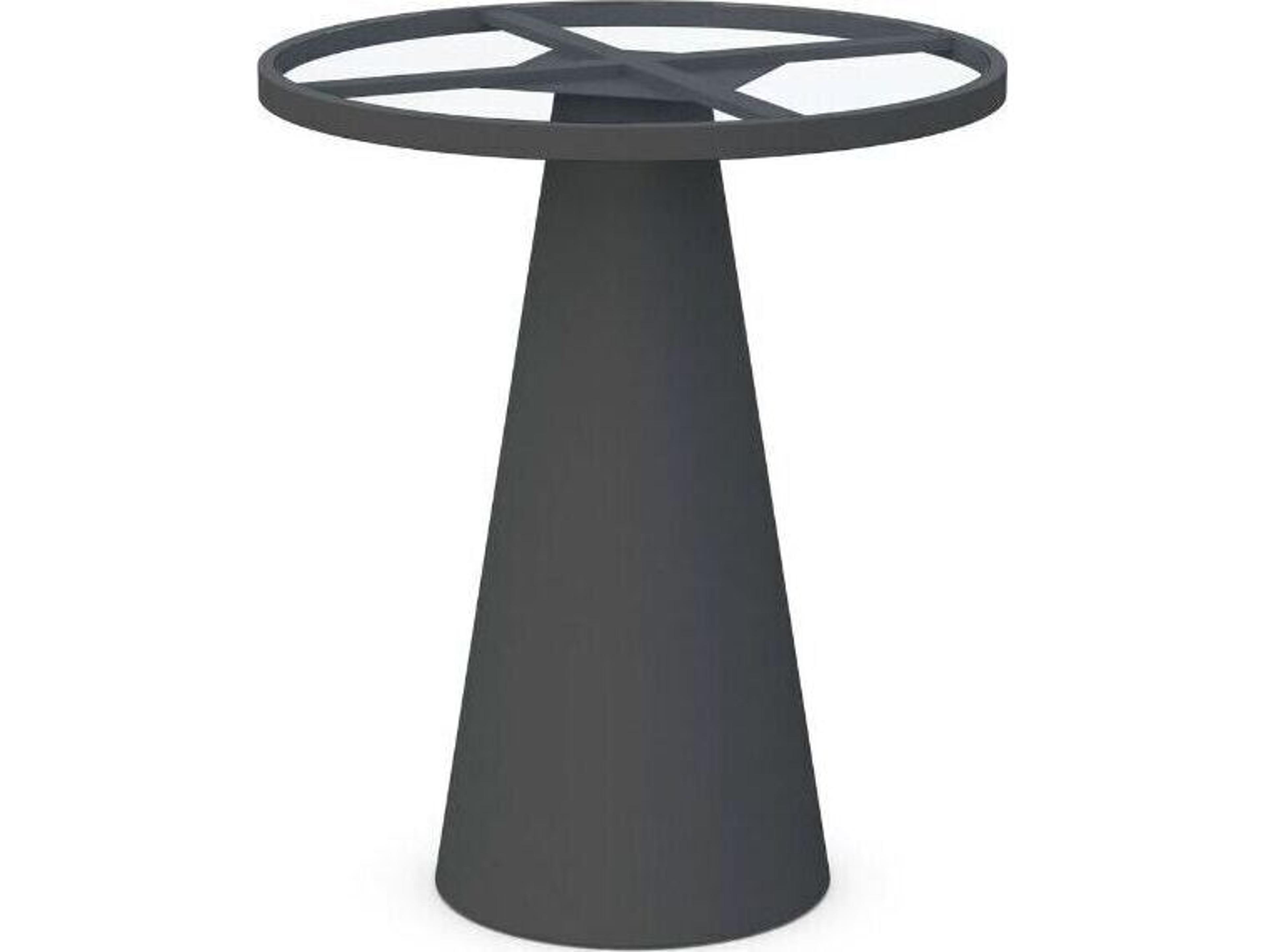 Azzurro Living Leon Bar Table Charcoal Aluminum Table Base Only