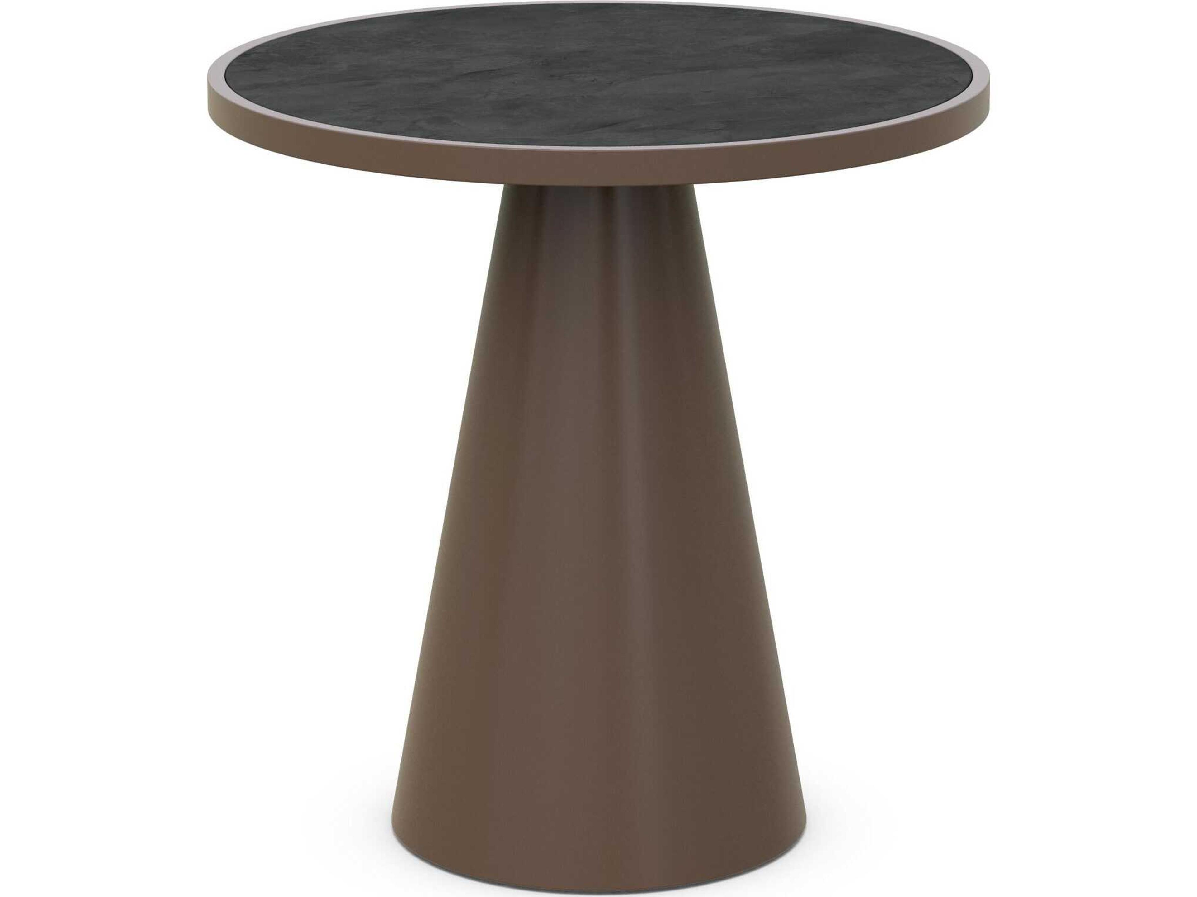 Azzurro Living Leon Matte Bronze Aluminum Round Counter Table
