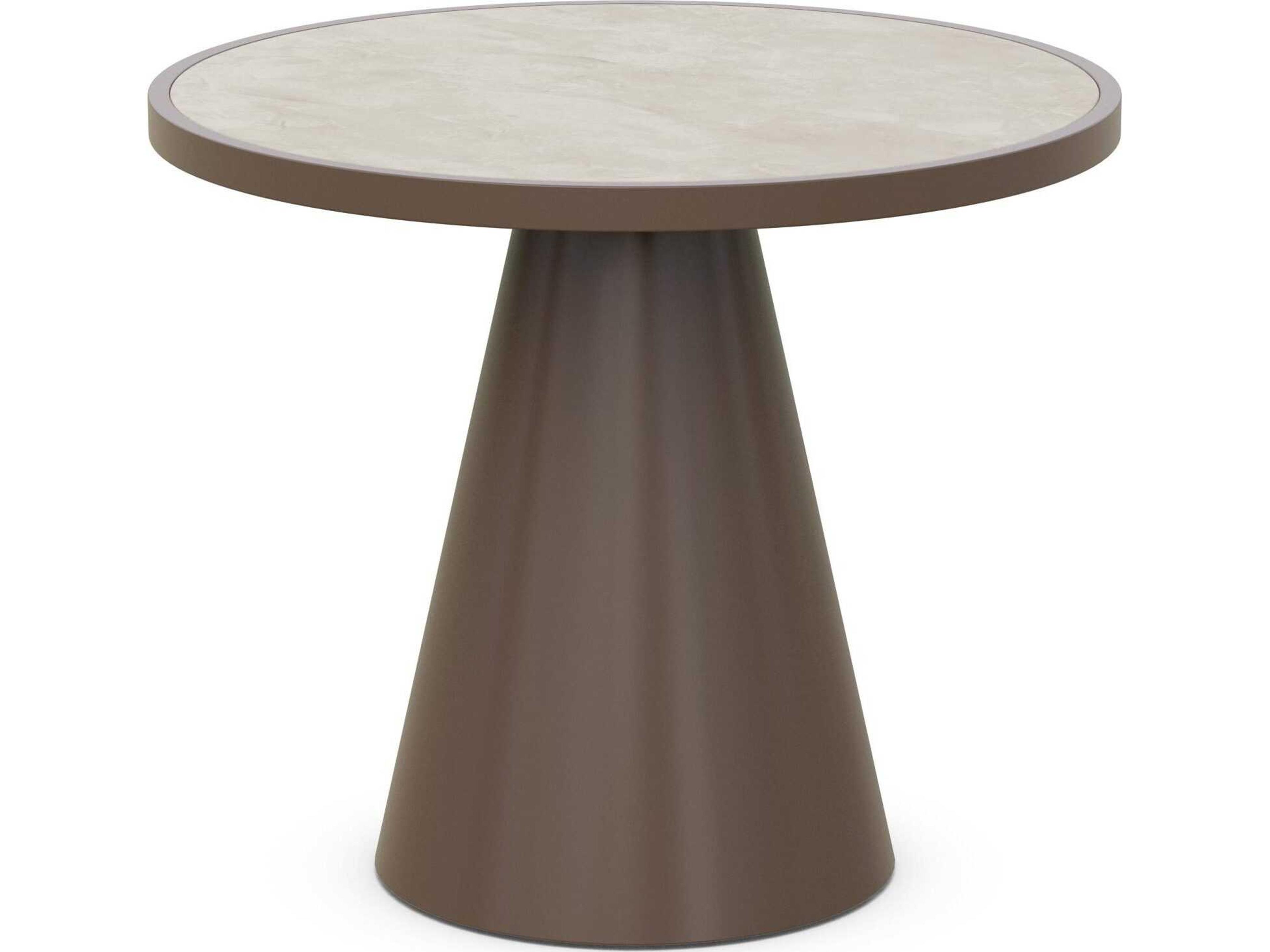 Azzurro Living Leon Matte Bronze Aluminum Round Dining Table