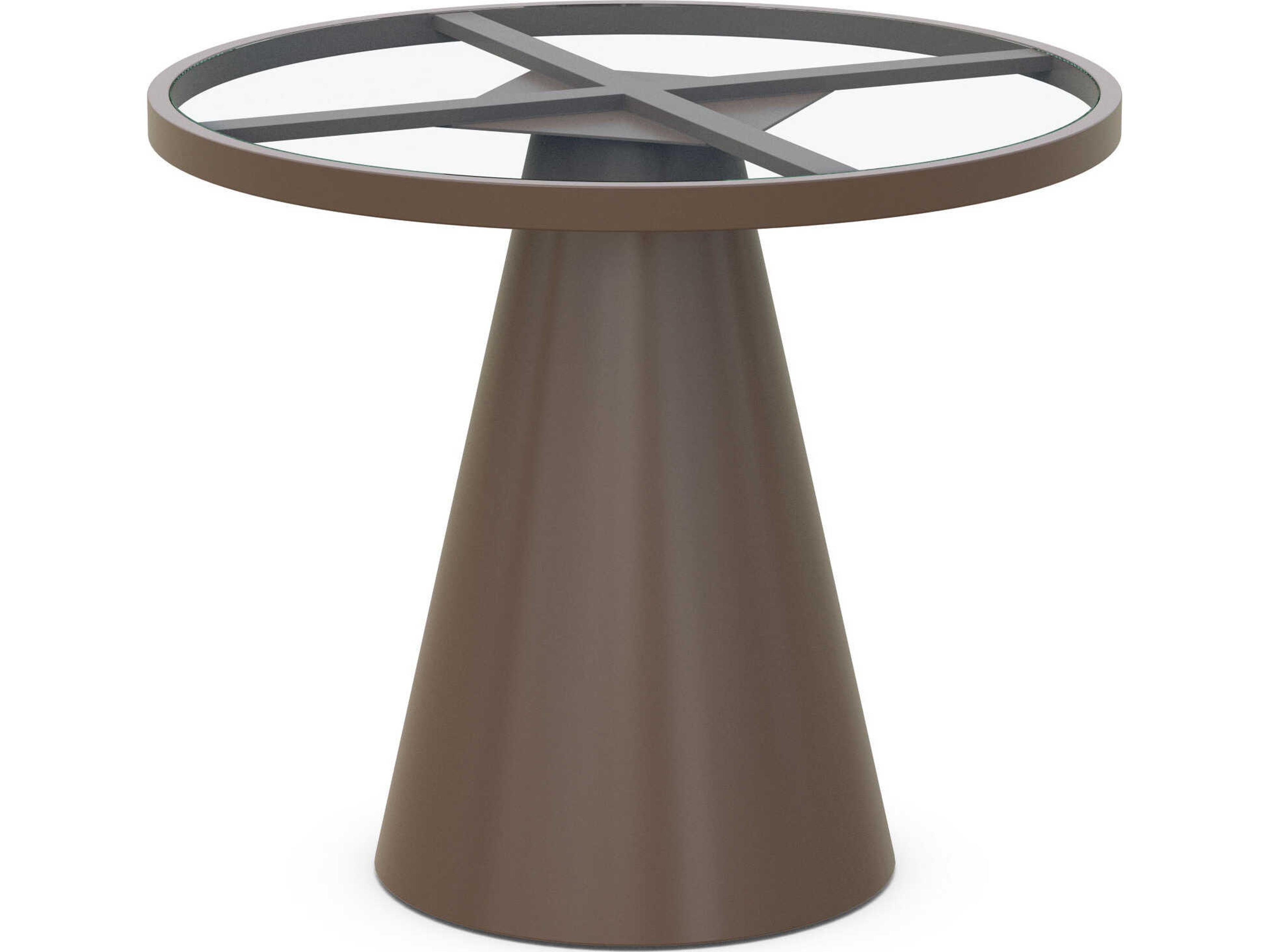 Azzurro Living Leon Matte Bronze Aluminum Round Dining Table