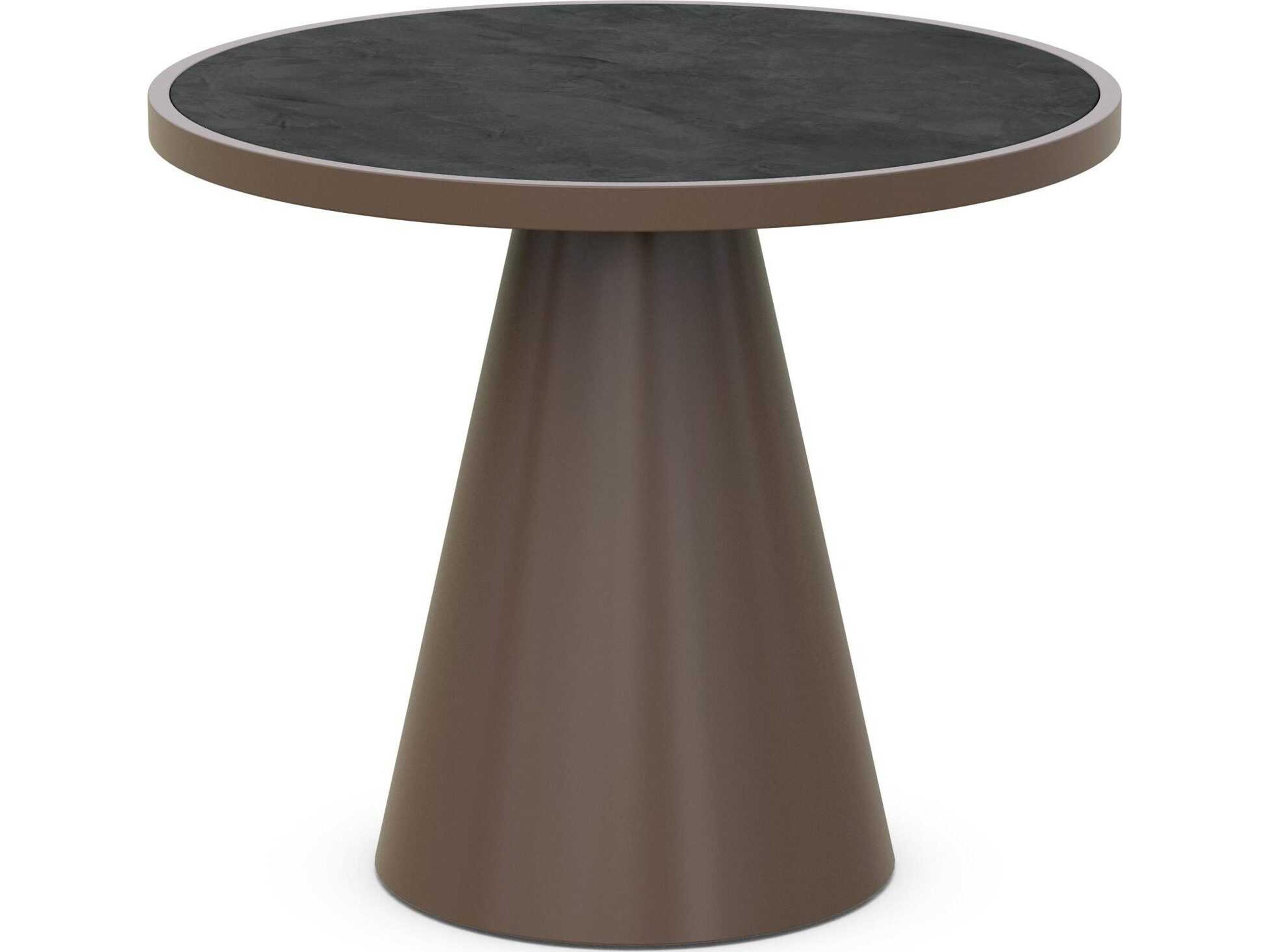 Azzurro Living Leon Matte Bronze Aluminum Round Dining Table