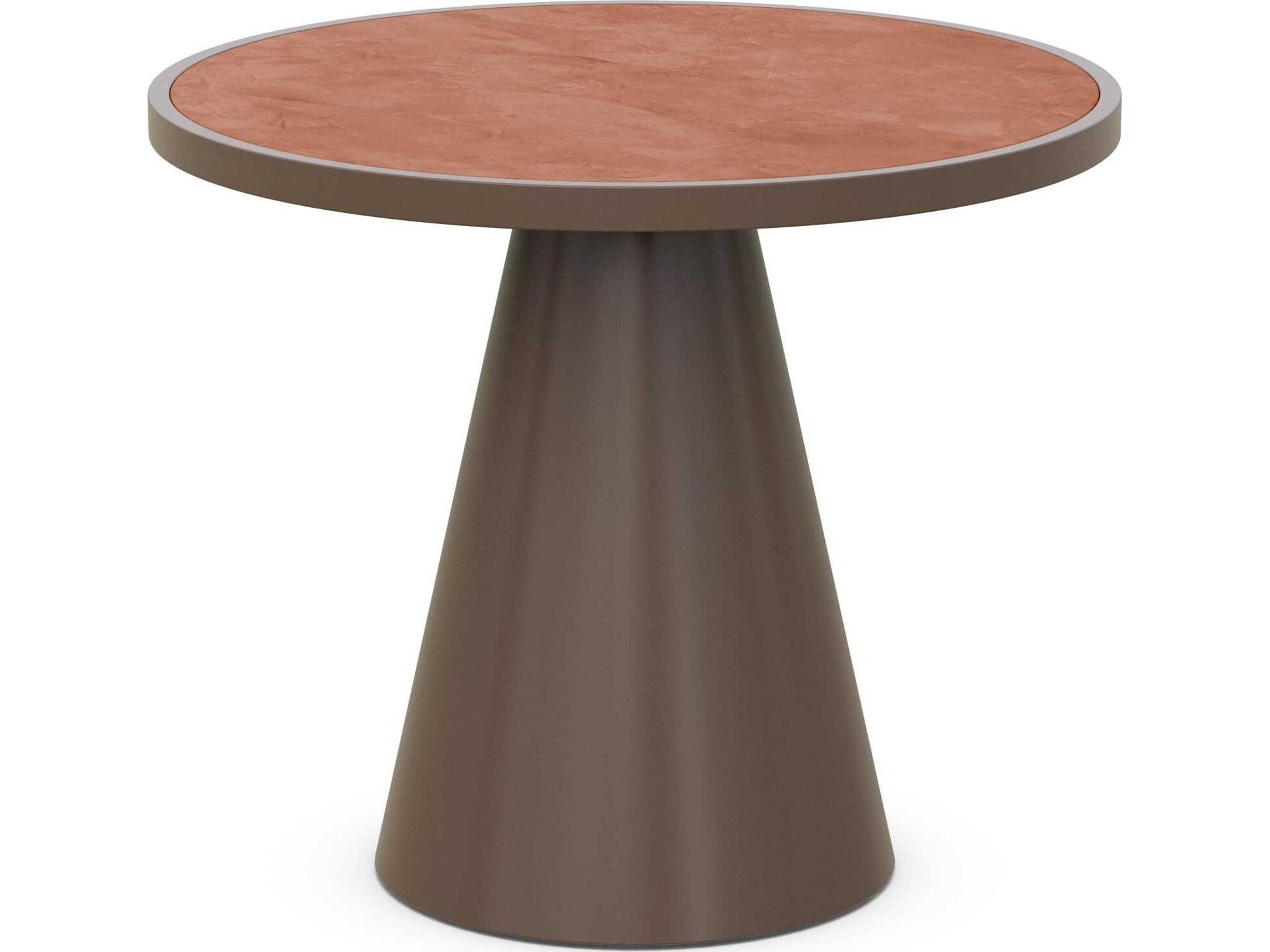 Azzurro Living Leon Matte Bronze Aluminum Round Dining Table