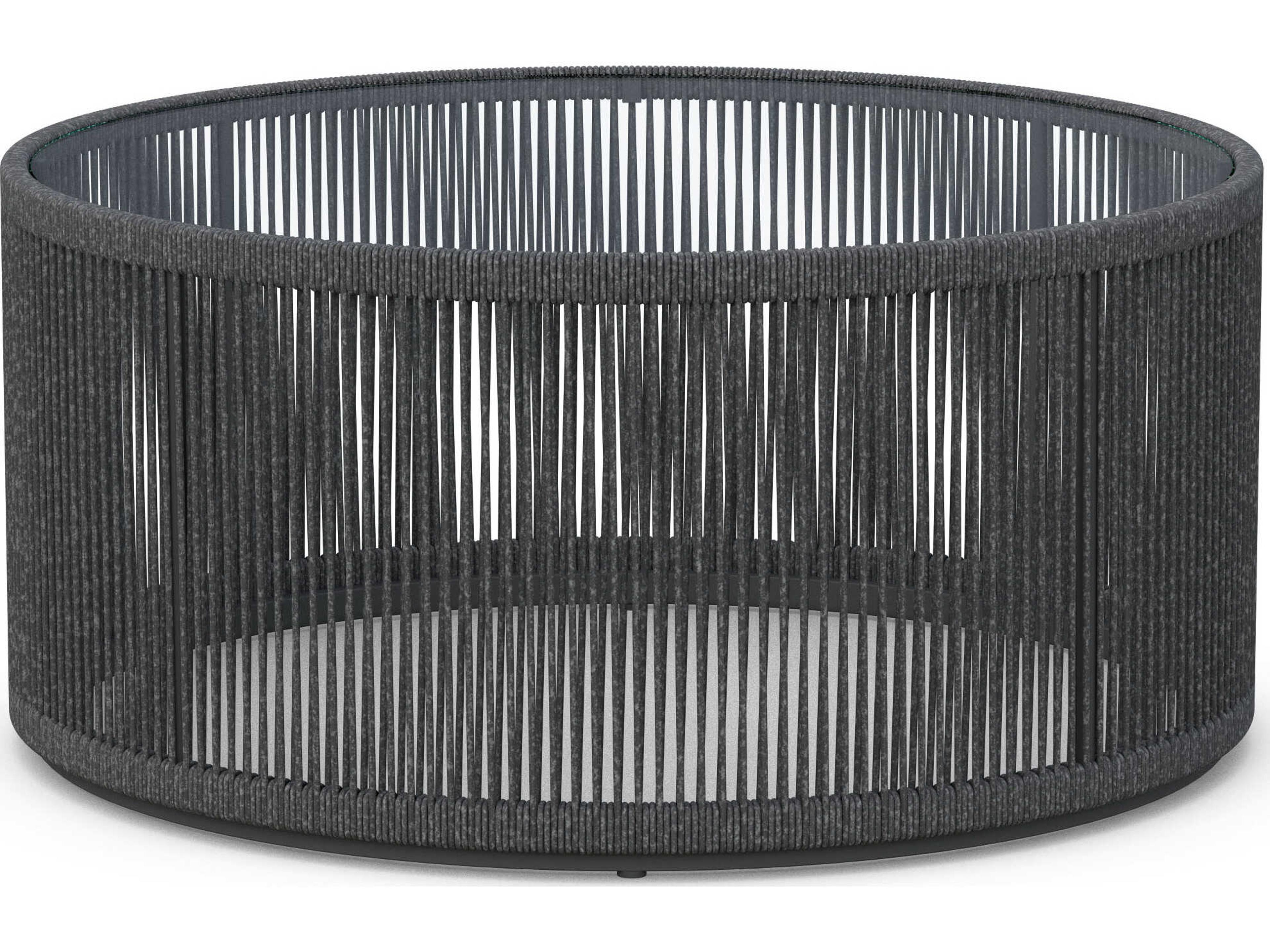 Azzurro Living Malta Pebble All-weather Textelene Rope Round Coffee Table