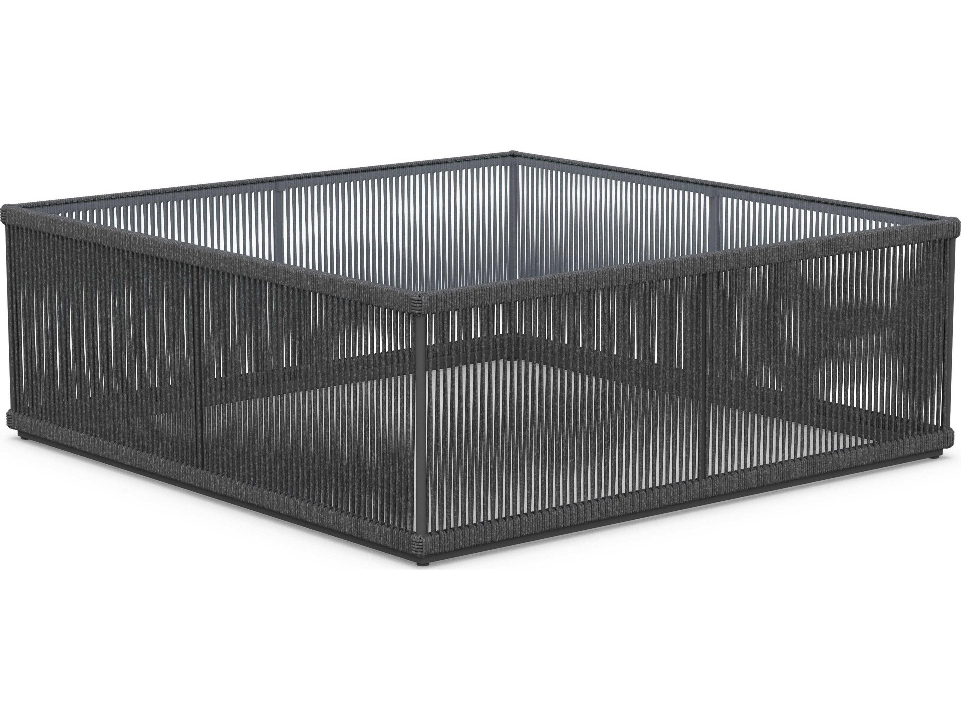 Azzurro Living Malta Pebble All-weather Textelene Rope Square Coffee Table