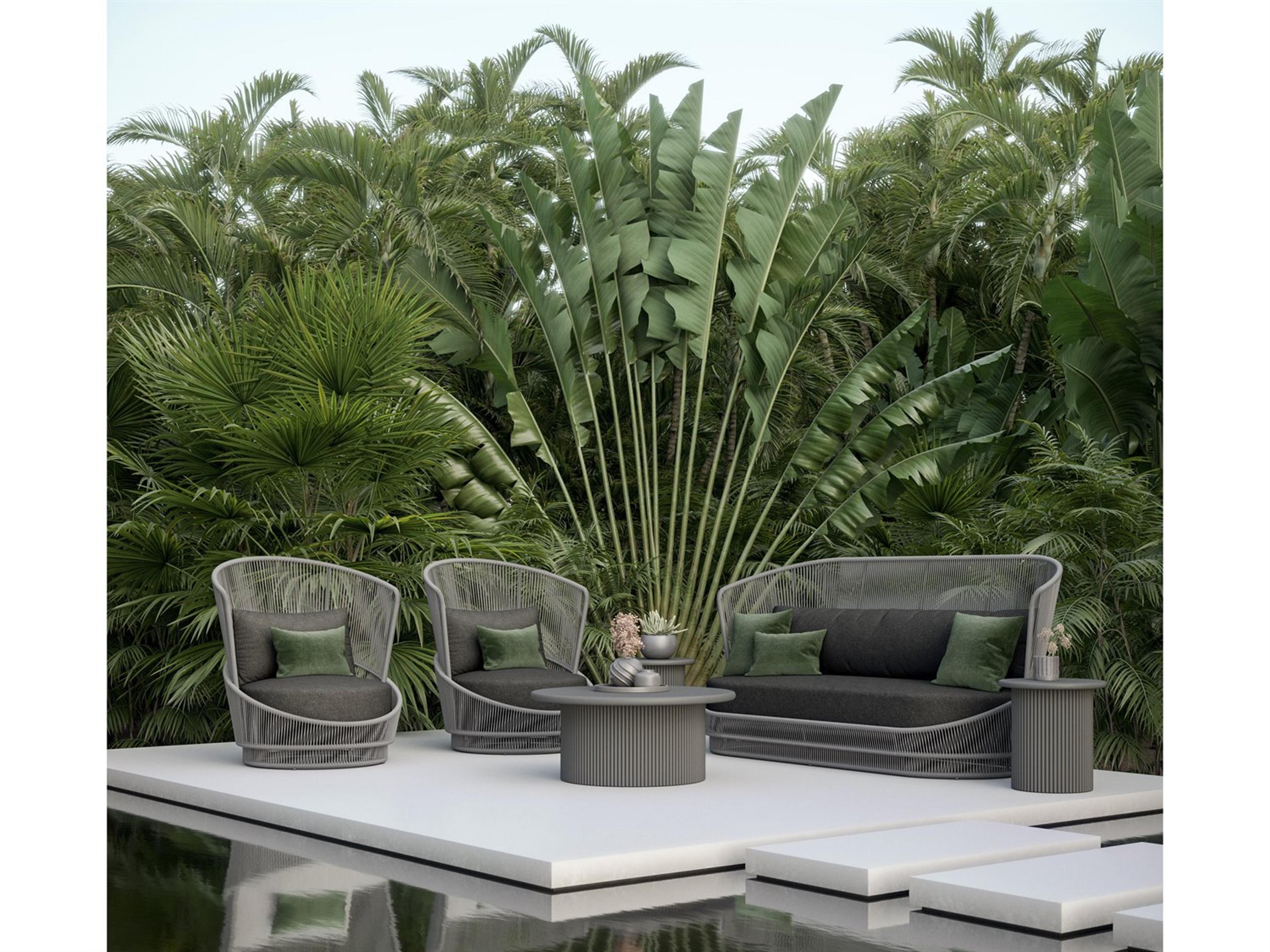 Azzurro Living Palma Mocha All-Weather Rope Outdoor Lounge Set