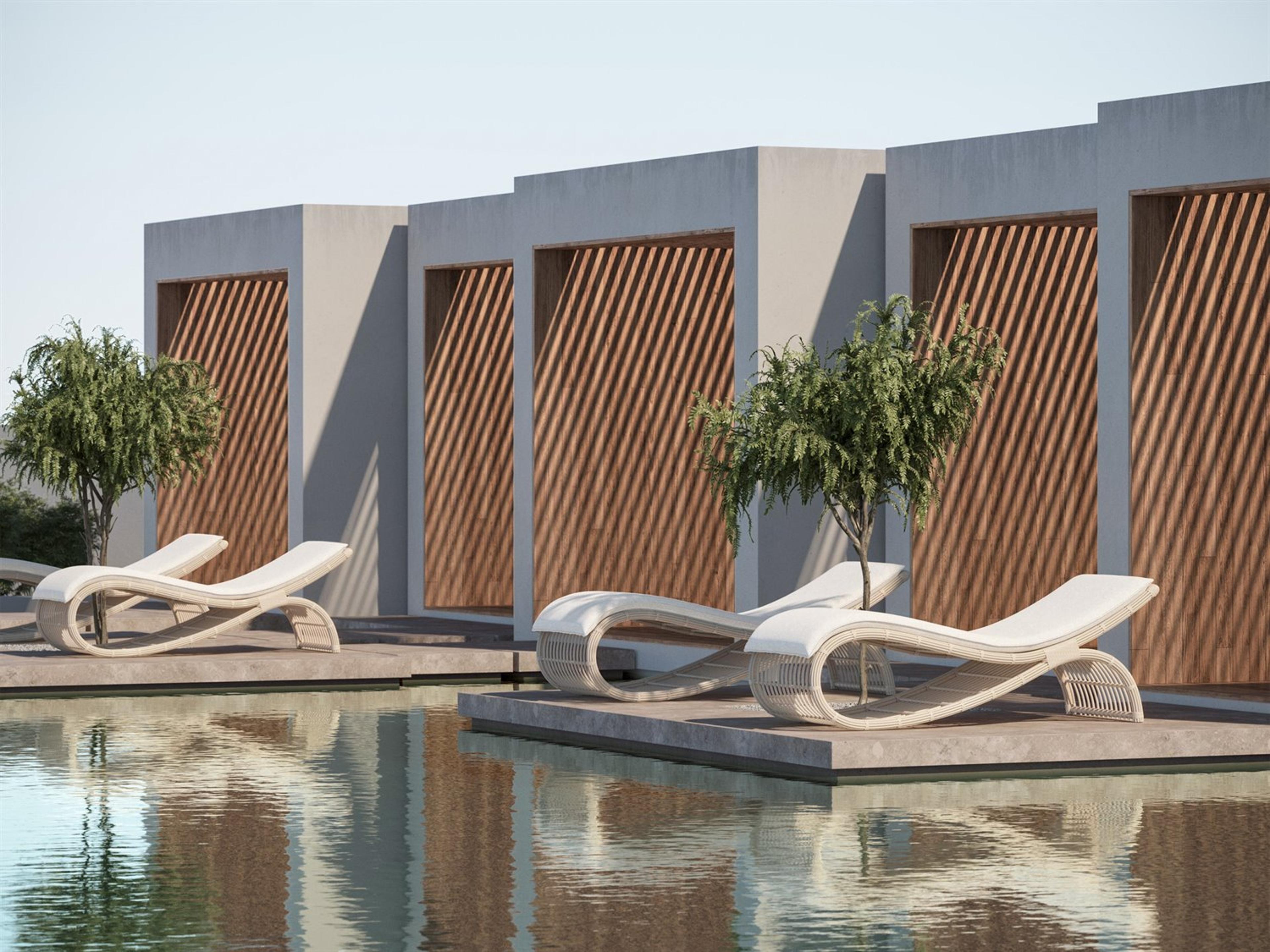 Azzurro Living Paloma Almond All-Weather Wicker Outdoor Lounge Set