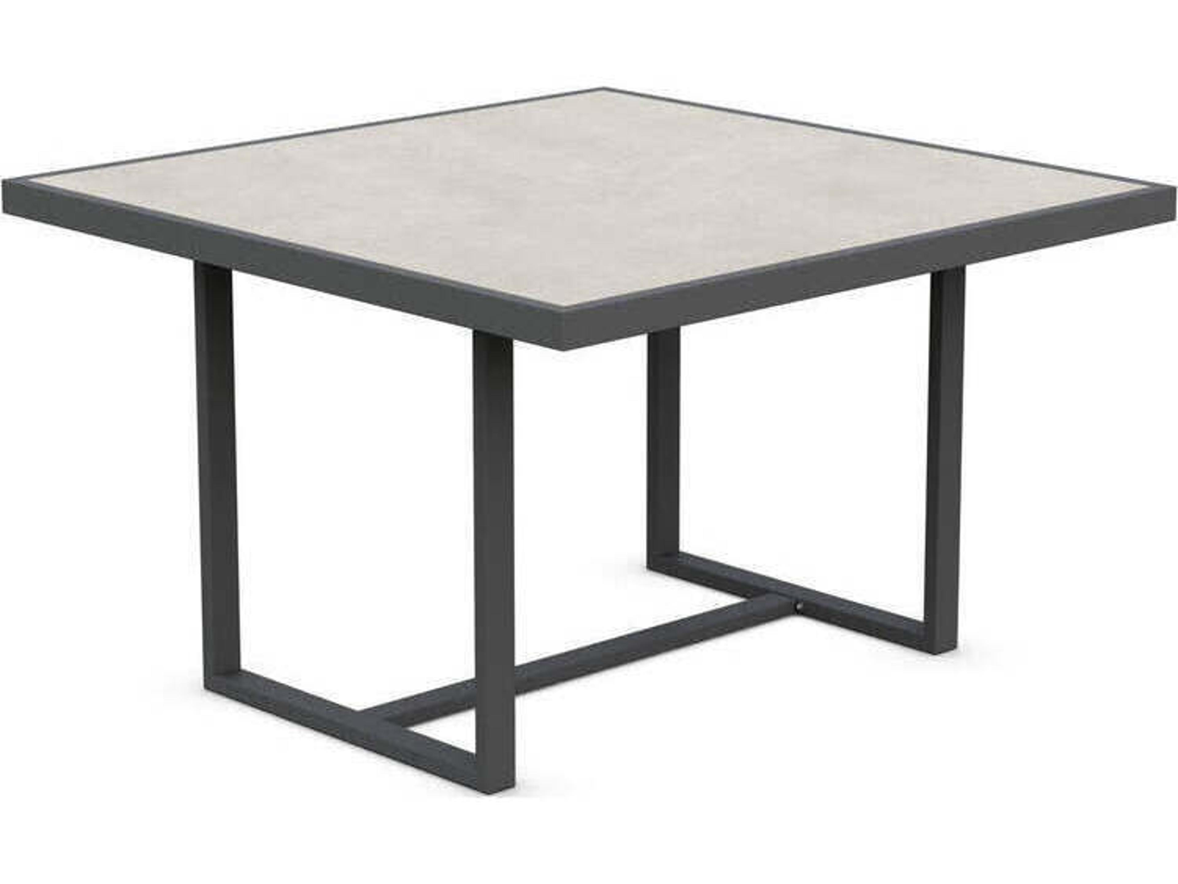 Azzurro Living Pavia Square Dining Table 48" Aluminum Table Base Only