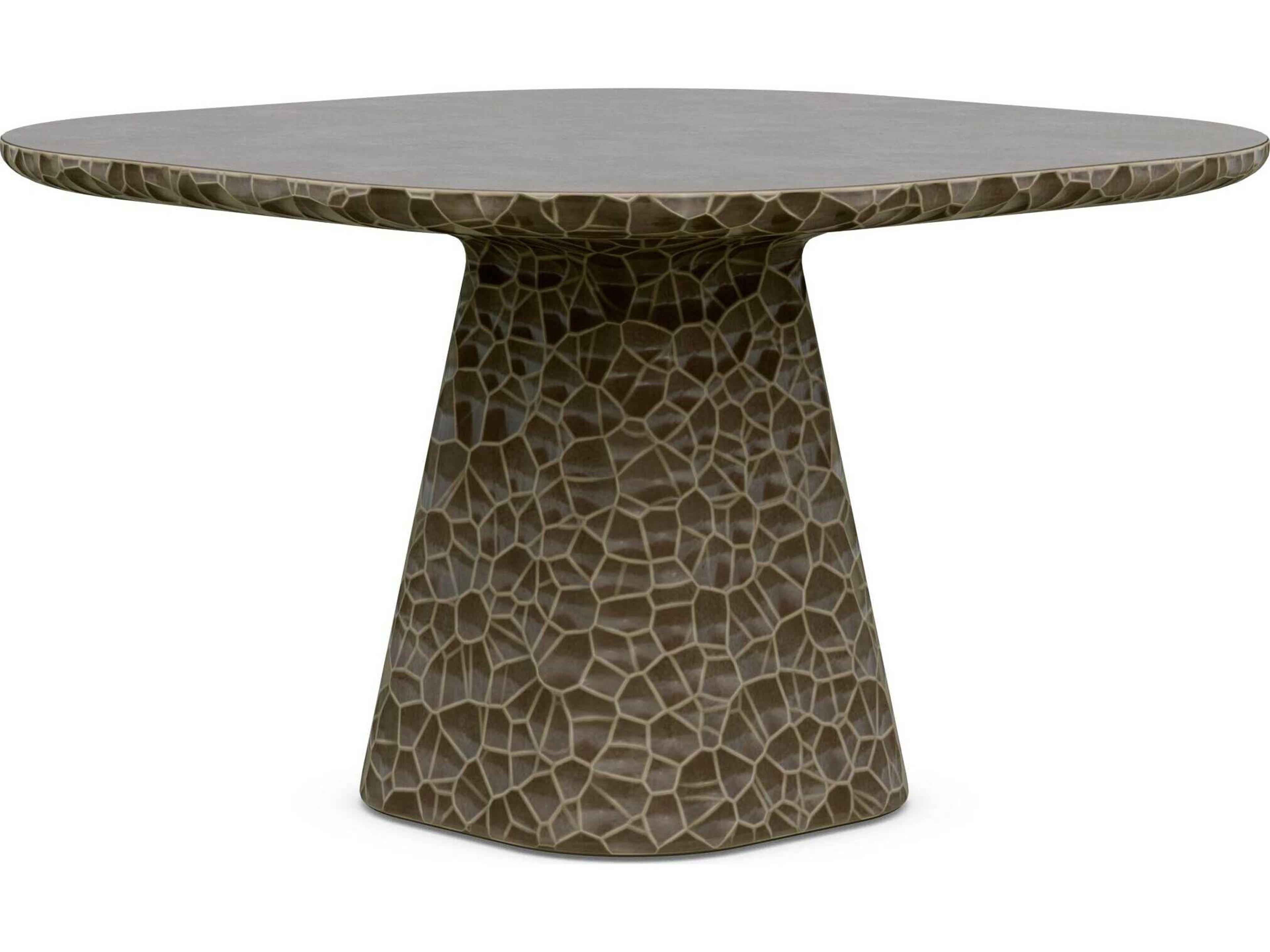 Azzurro Living Panama Umber Concrete Square Dining Table